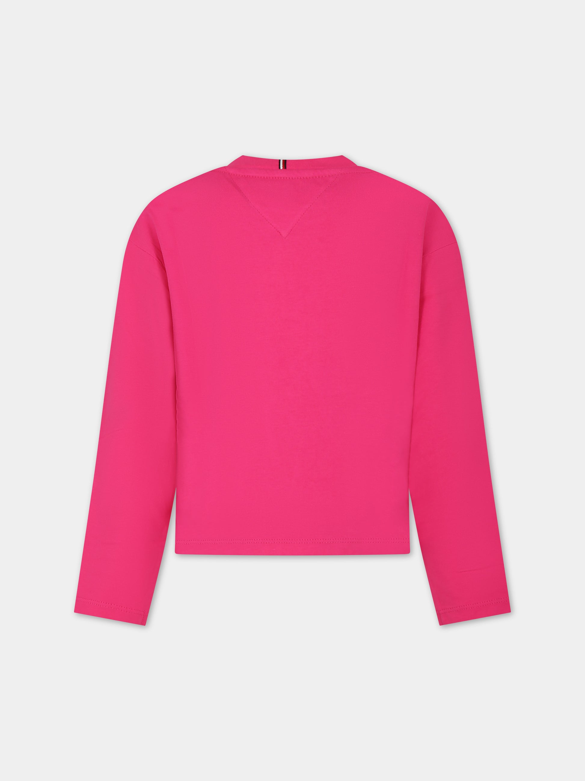 T-shirt rosa per bambina con logo,Tommy Hilfiger Junior,23W KG0KG07643 TP1