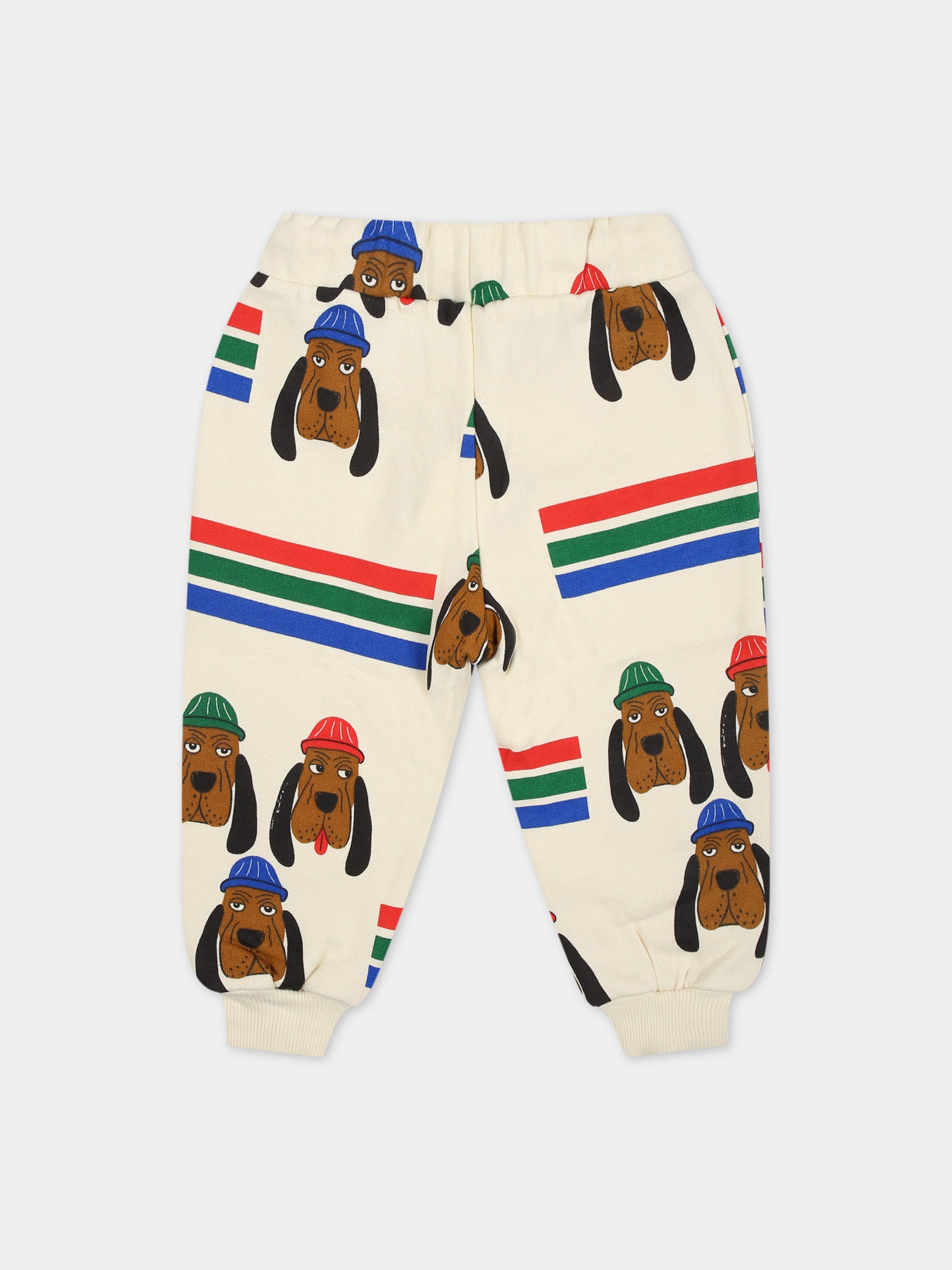 Pantaloni avorio per neonati con cani,Mini Rodini,2413011500