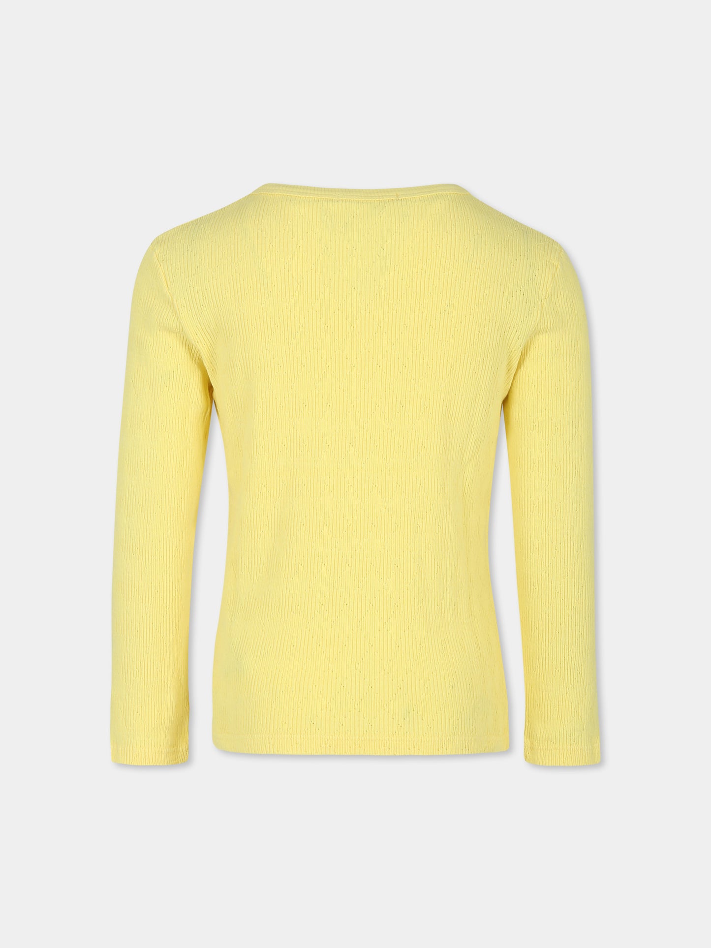 T-shirt gialla per bambina con stampa luna,Bobo Choses,B224AC024