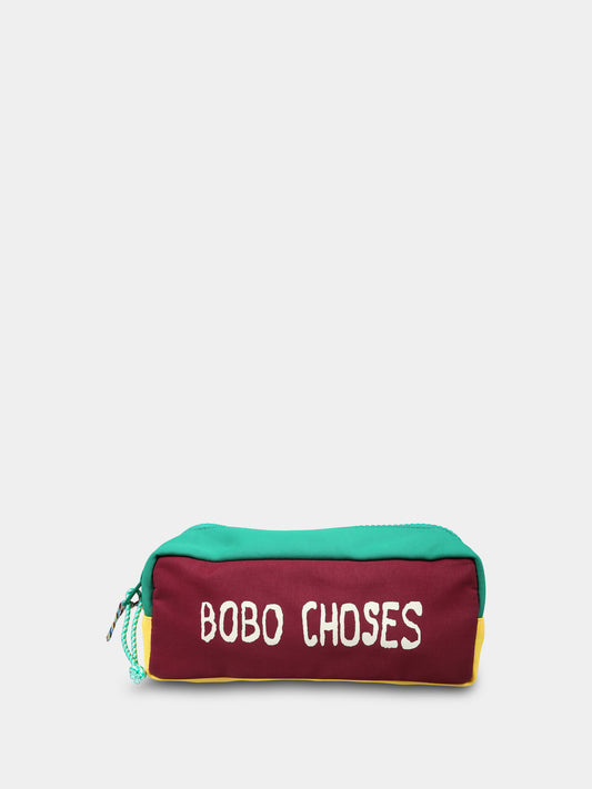 Astuccio bordeaux per bambini con logo,Bobo Choses,B224AI029