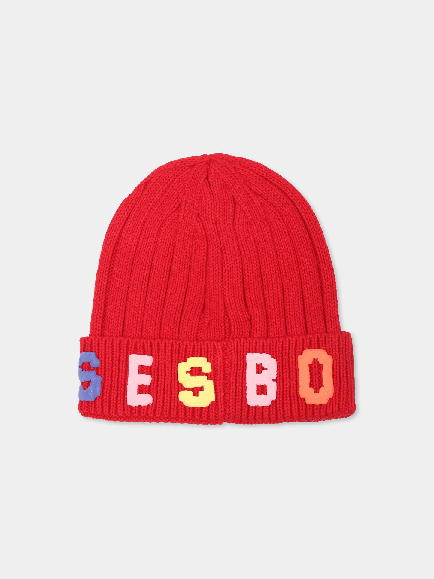 Berretto rosso per bambini con logo,Bobo Choses,B224AI033