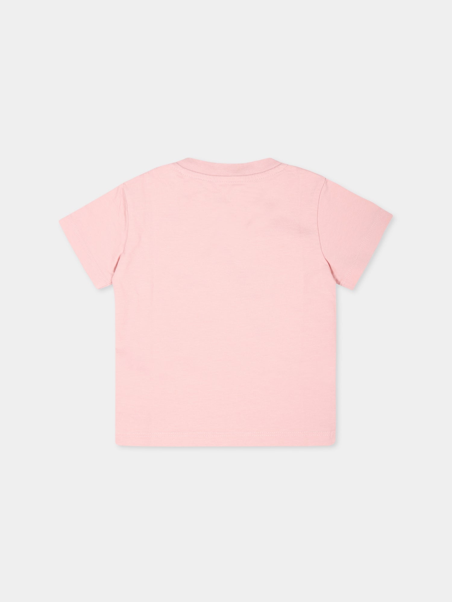 T-shirt rosa per neonata con logo,Palm Angels,PGXB001F24JER0013160