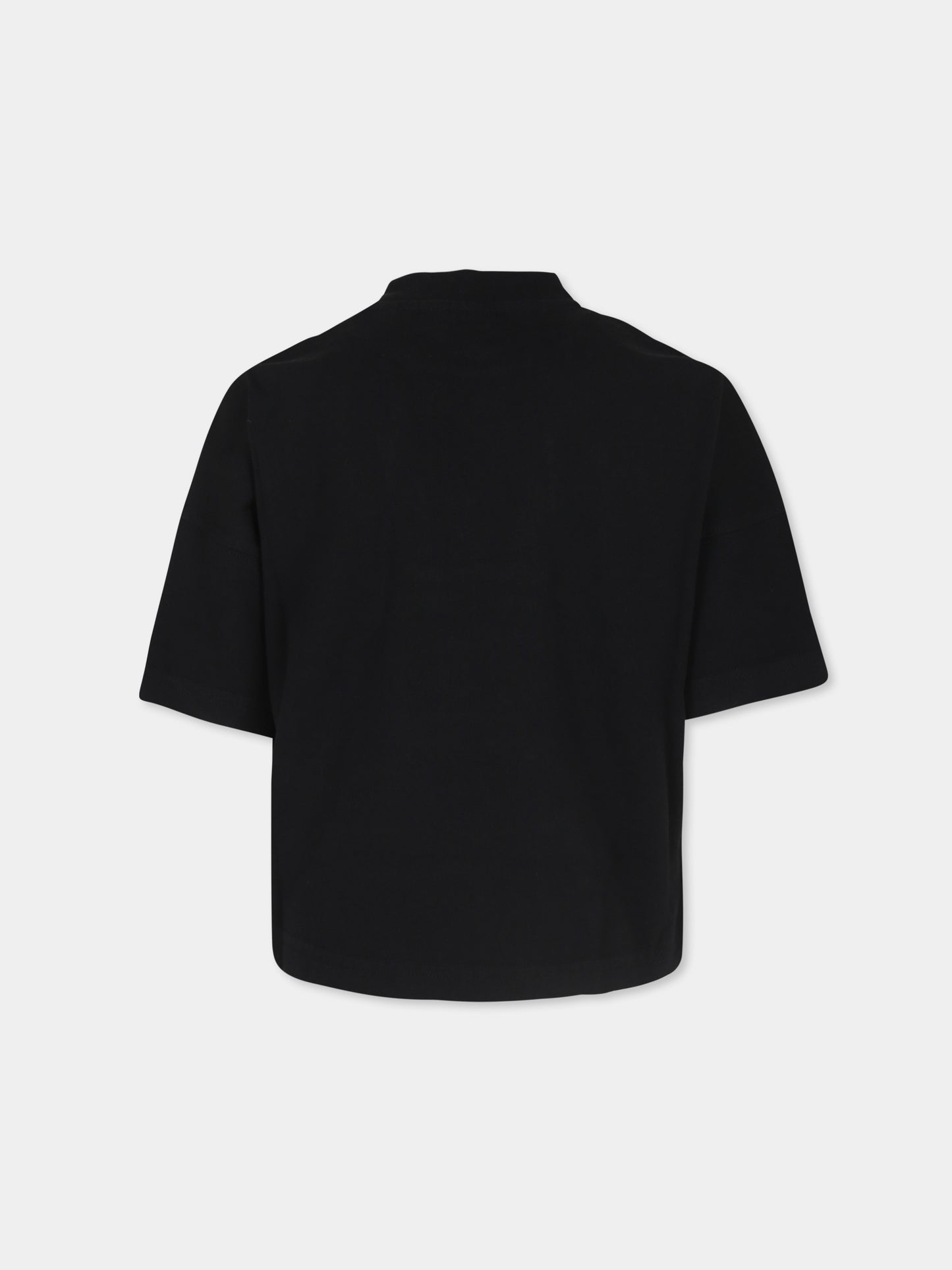 T-shirt nera per bambino con logo,Palm Angels,PBAA002F24JER0011004