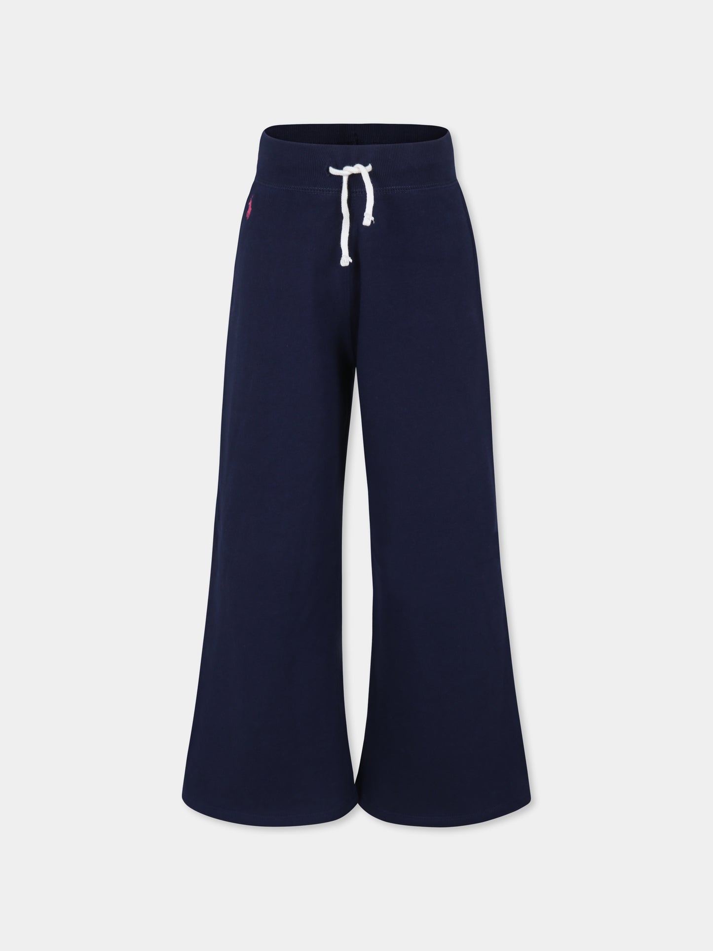 Pantaloni blu per bambina con cavallino,Ralph Lauren Kids,925933003