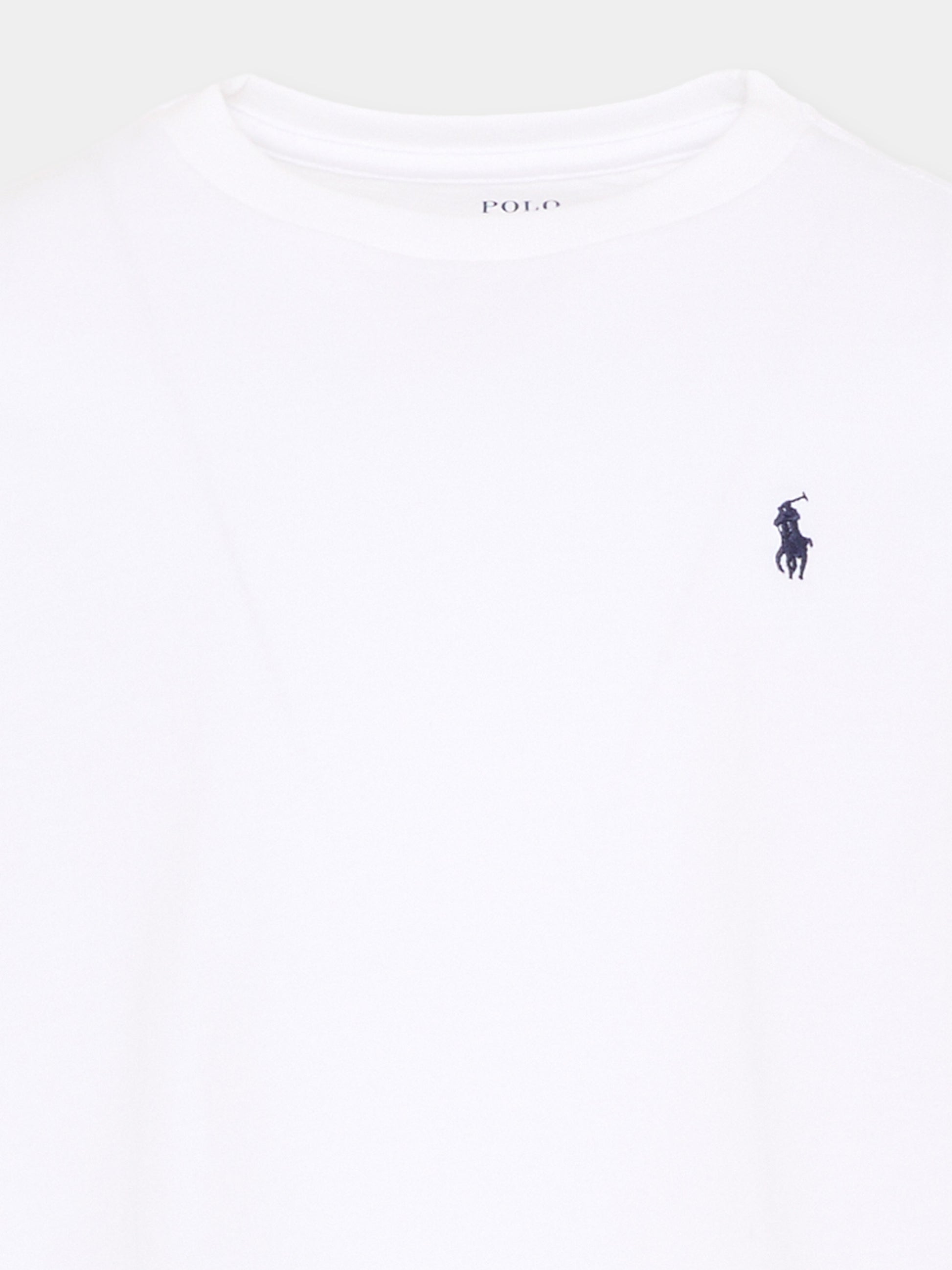 T-Shirt a manica lunga bianca per bambino,Ralph Lauren Kids,843804004