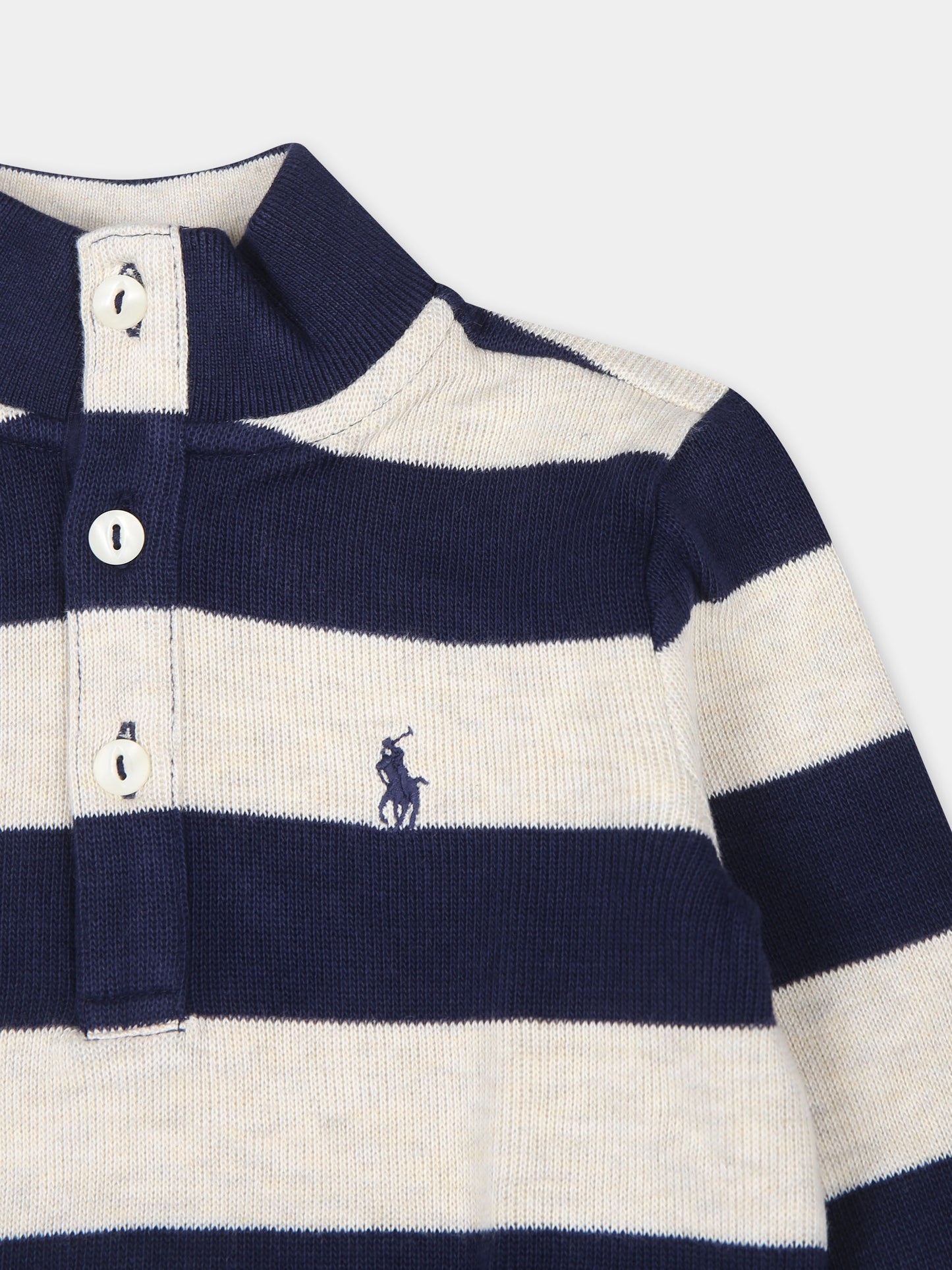 Completo blu per neonato con cavallino,Ralph Lauren Kids,952760002