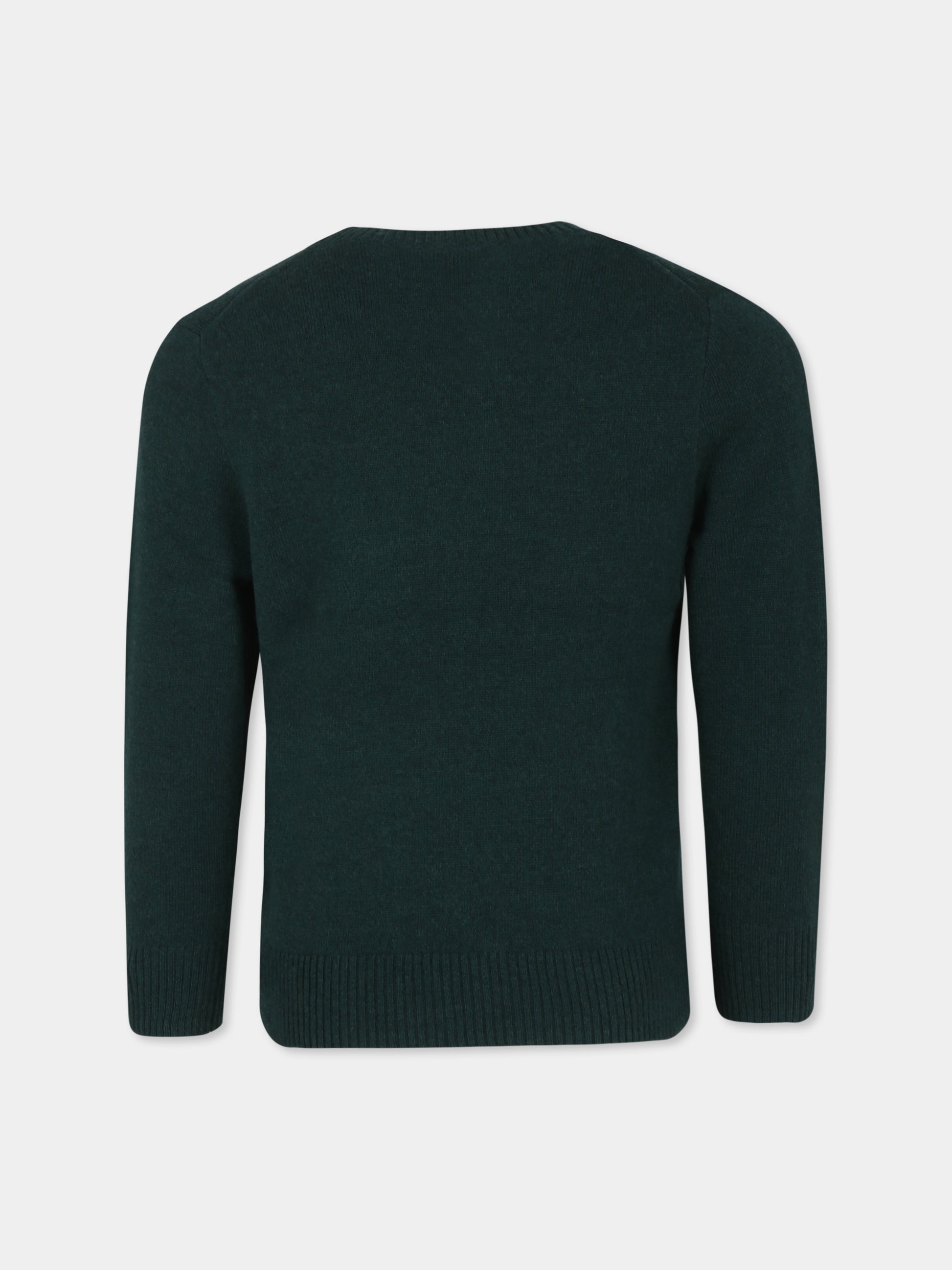 Maglione verde per bambino con cavallino,Ralph Lauren Kids,951349003