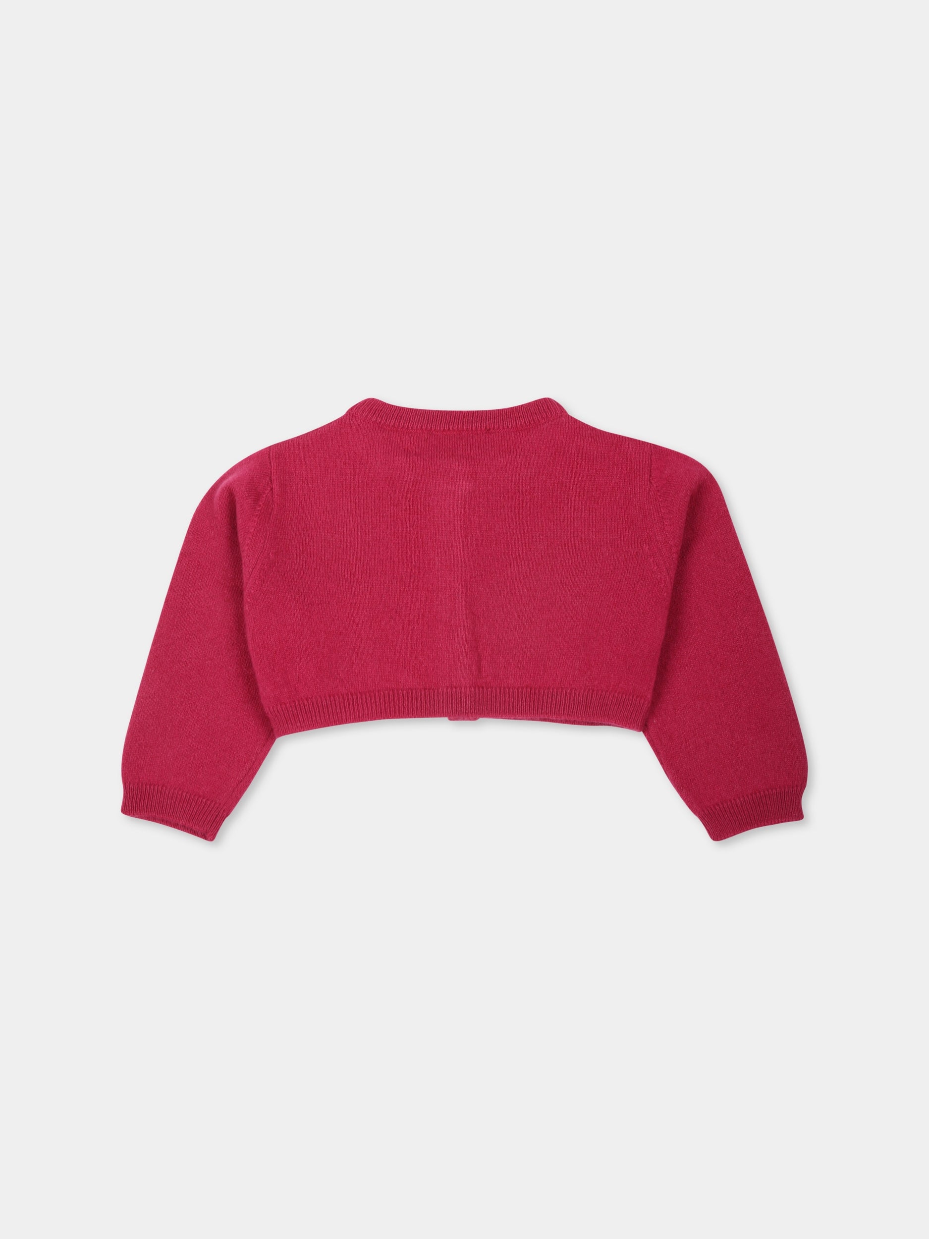 Cardigan crop fucsia con logo,Simonetta,SV9000 W0052 50L