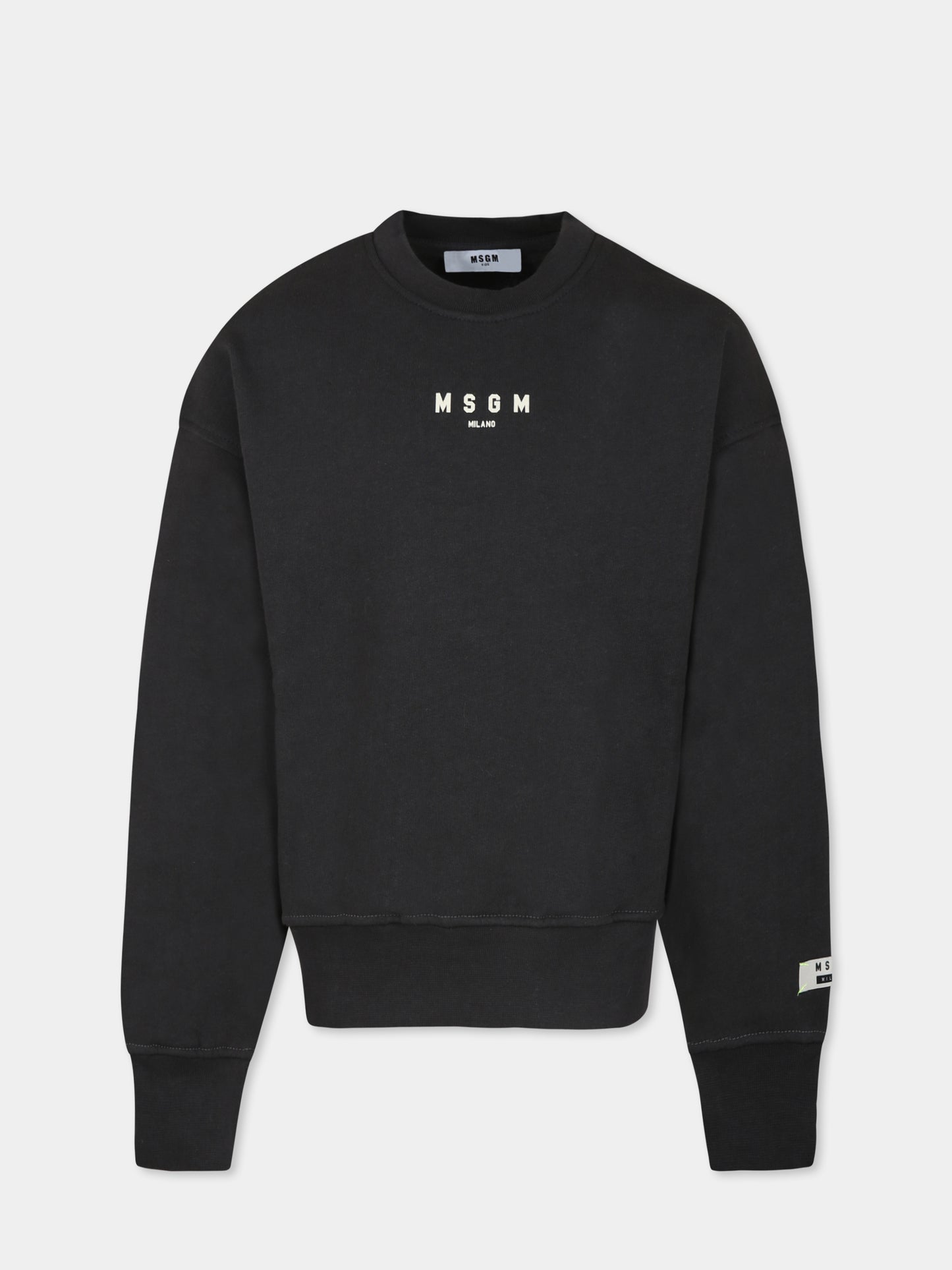 Felpa avorio per bambini con logo,Msgm Kids,F4MSJUSW174 103