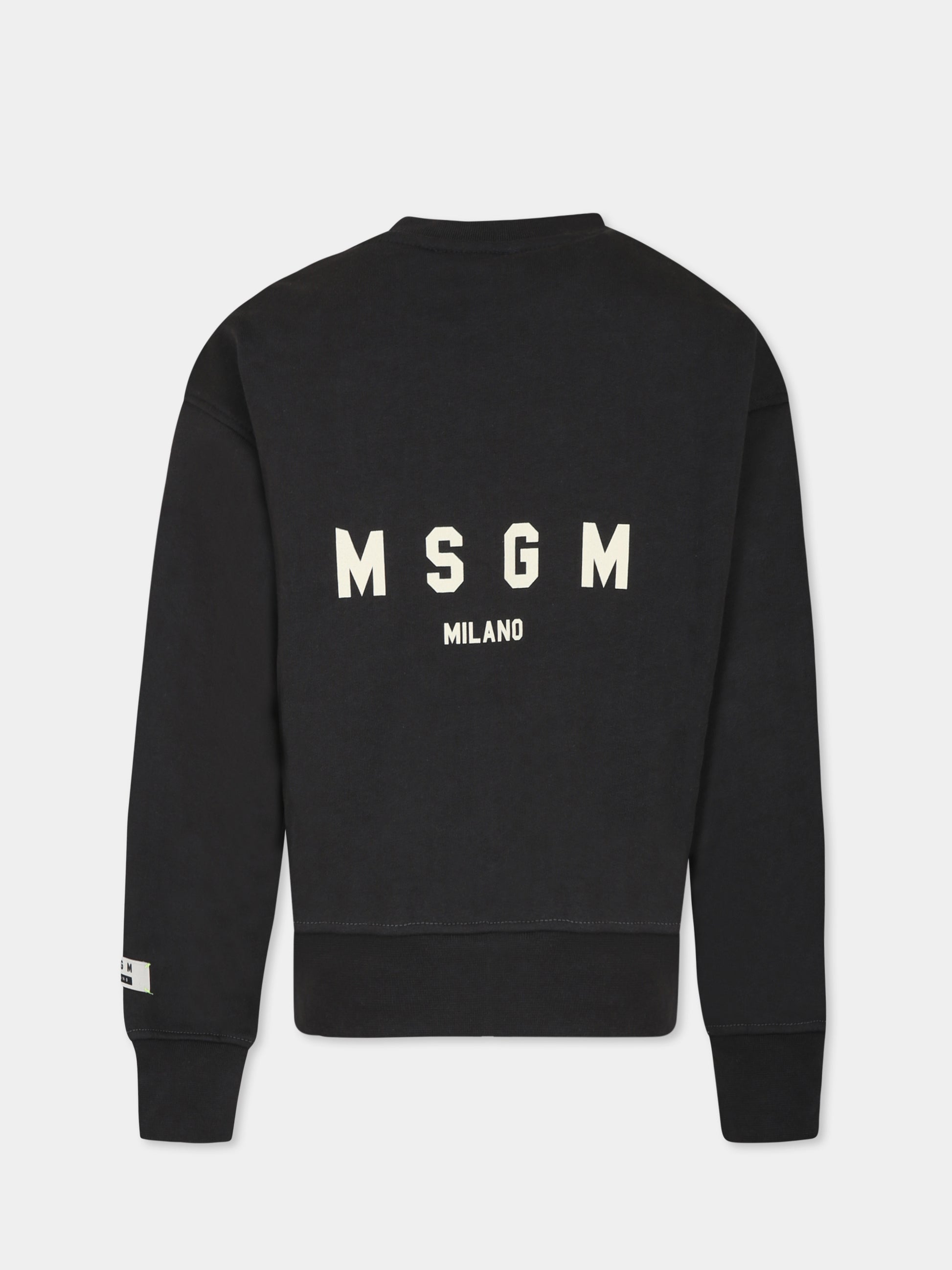 Felpa avorio per bambini con logo,Msgm Kids,F4MSJUSW174 103