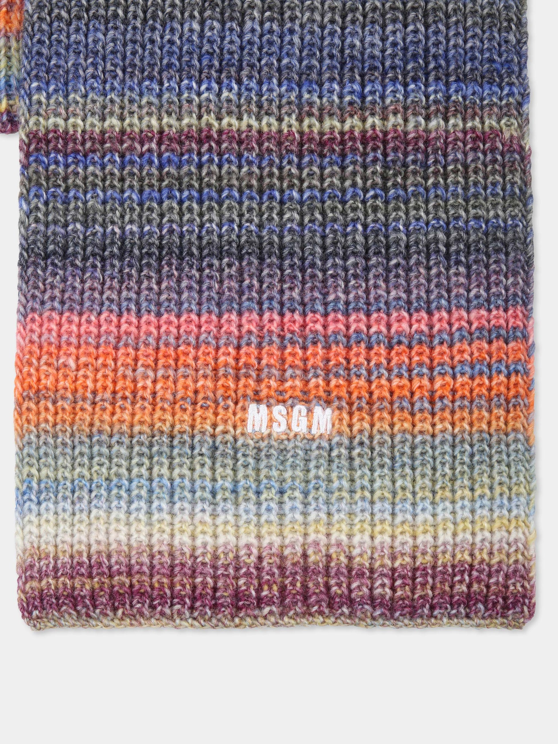 Sciarpa multicolor per bambino con logo,Msgm Kids,F4MSJBSC251 140