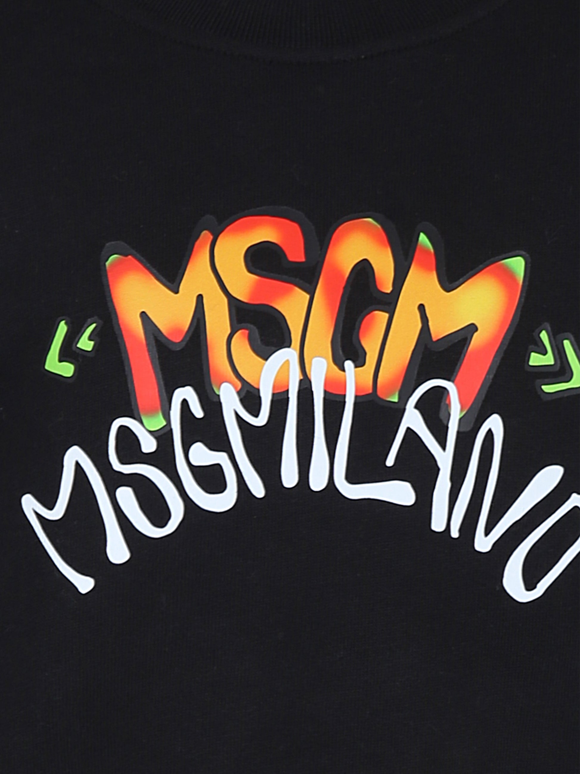 Felpa nera per bambino con logo,Msgm Kids,F4MSJBSW200 110