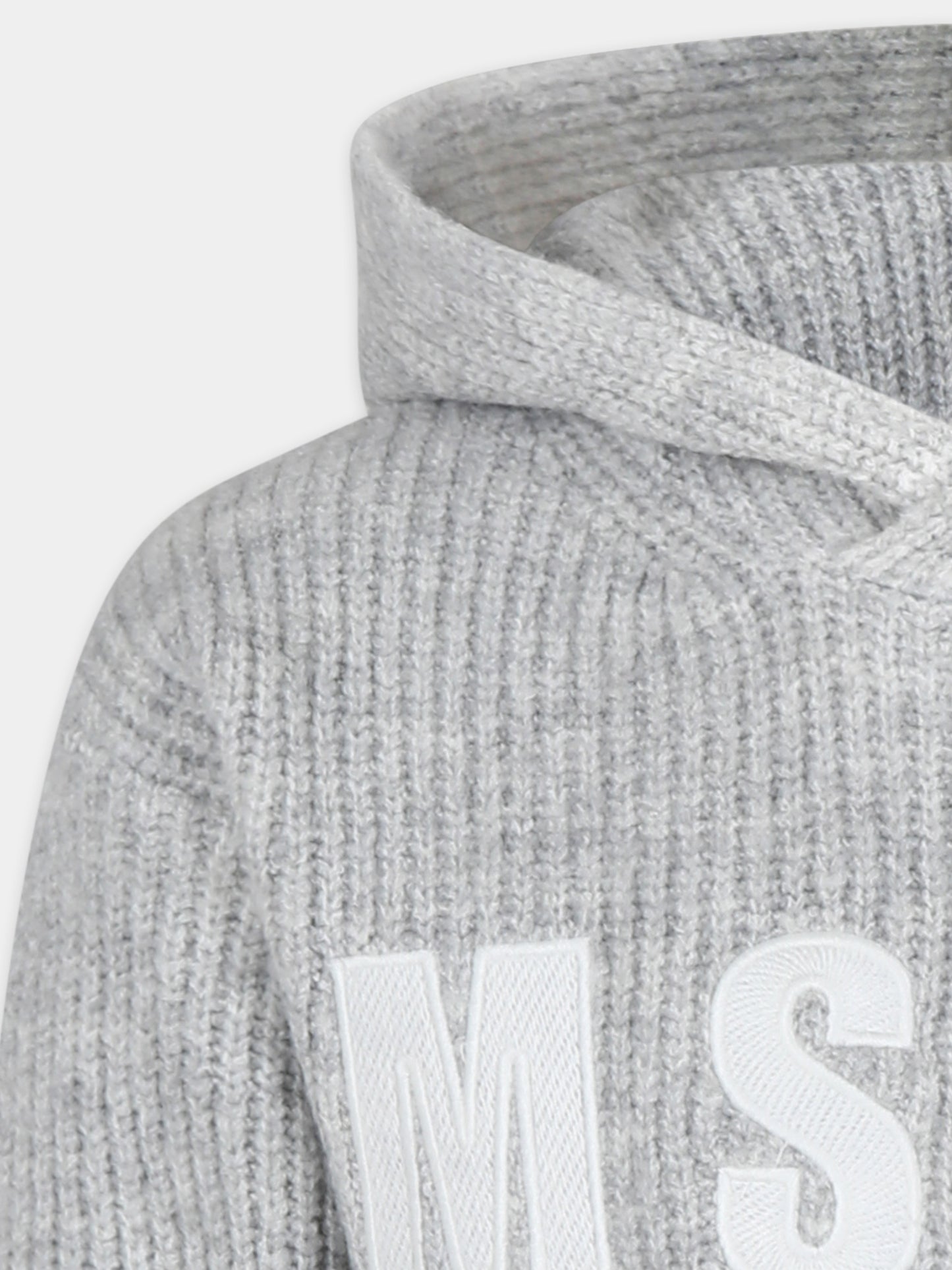 Maglione grigio per bambini con logo,Msgm Kids,F4MSJUJP076 107