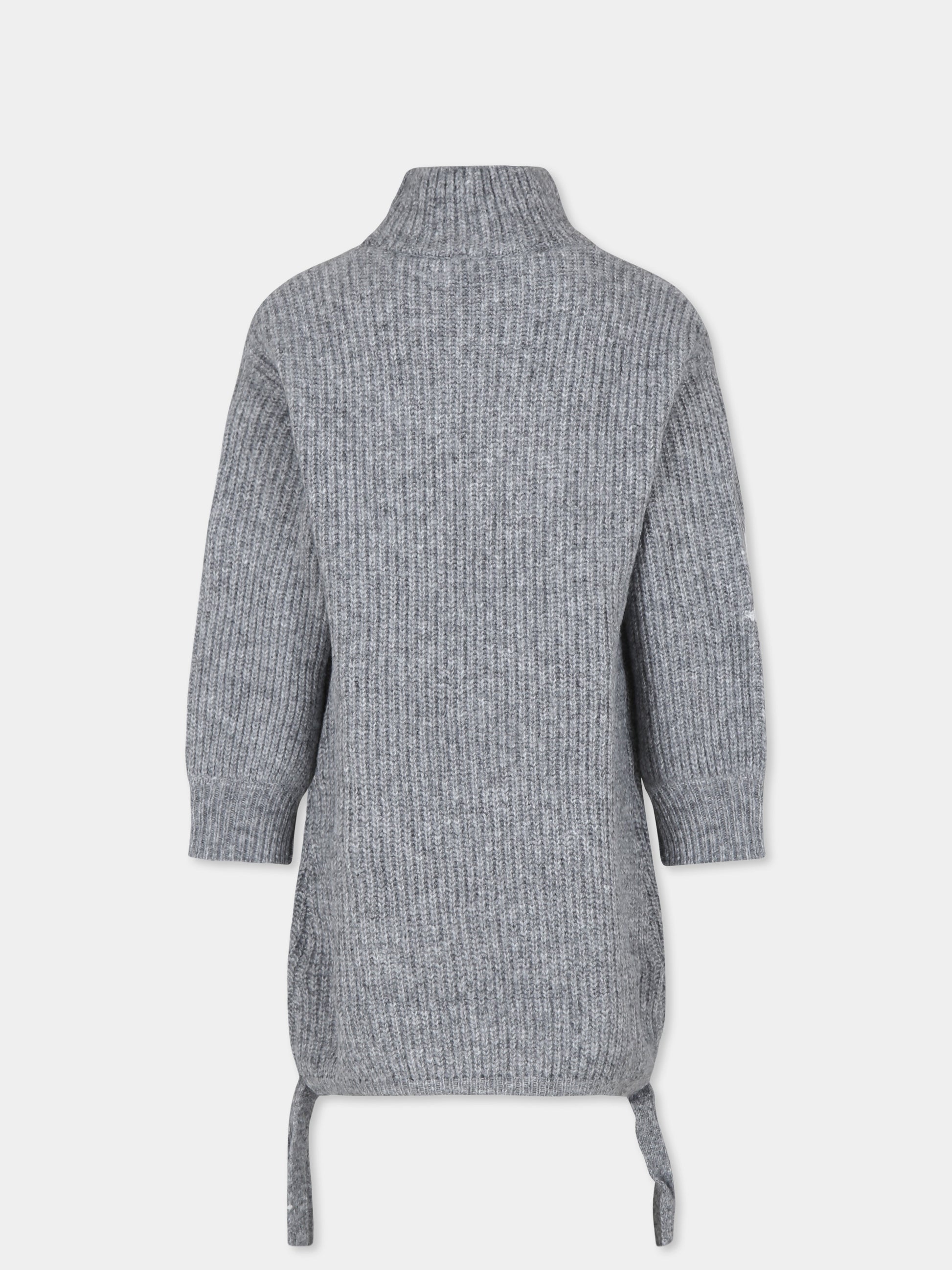 Vestito grigio per bambina con logo,Msgm Kids,F4MSJGDR111 101