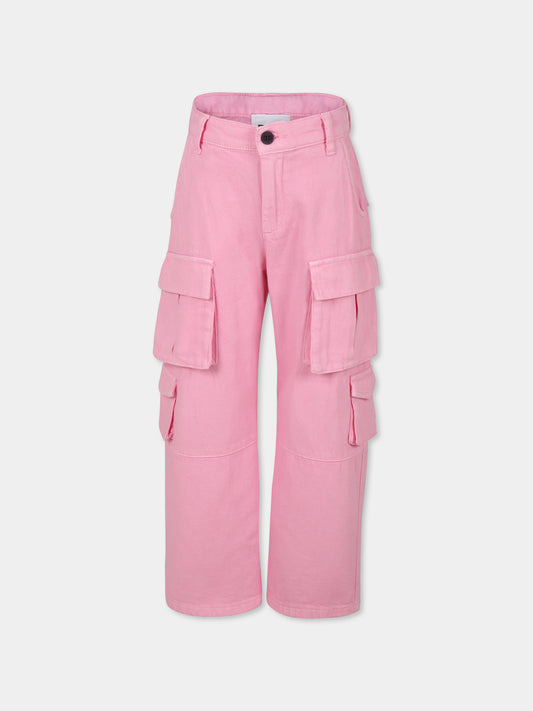 Pantaloni rosa per bambina con logo,Douuod Kids,DV6P20 Z2469 552