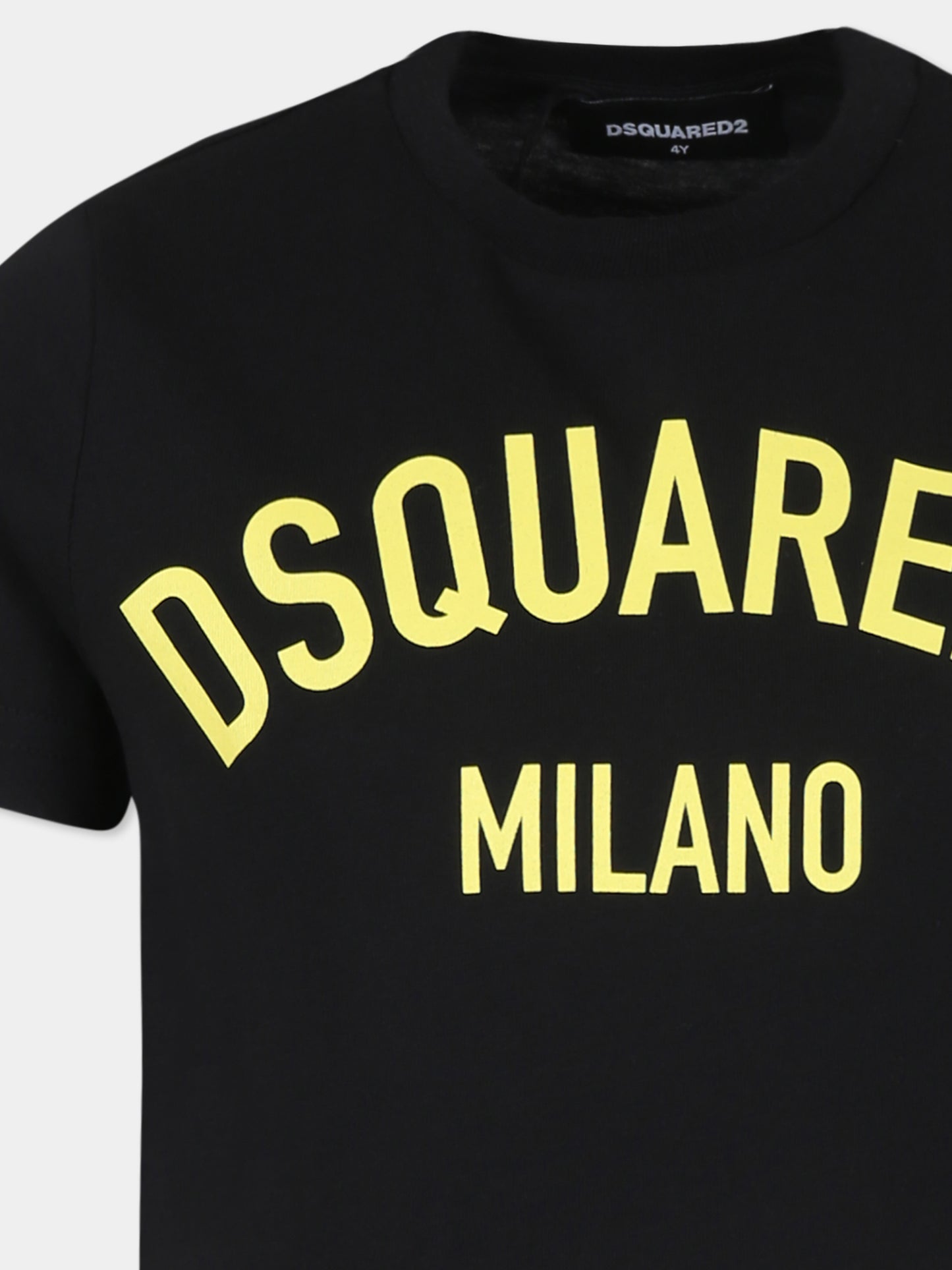 T-shirt nera per bambino con logo,Dsquared2,DQ1983 D00MV D2T992U DQ90K