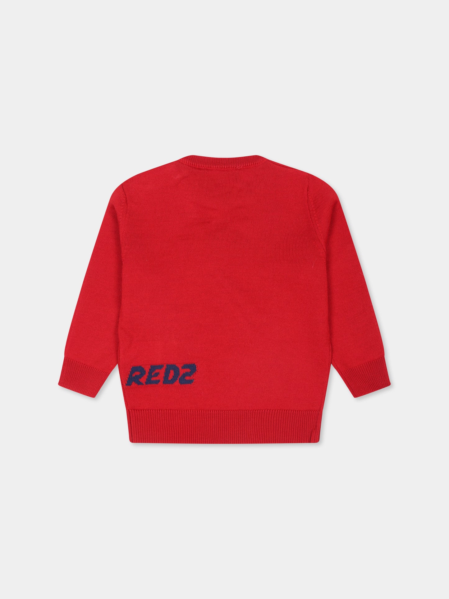 Maglione rosso per neonato con logo,Dsquared2,DQ2488 D003F D2K167B DQ417