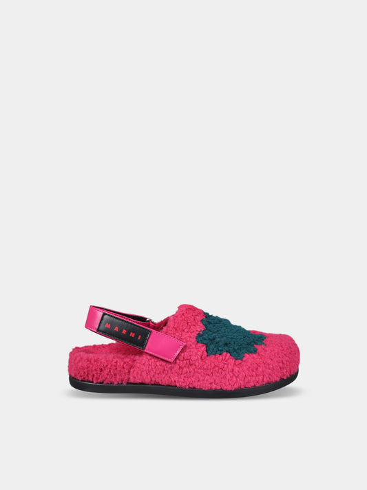 Sabot fucsia per bambina con stella,Marni Kids,78272 3