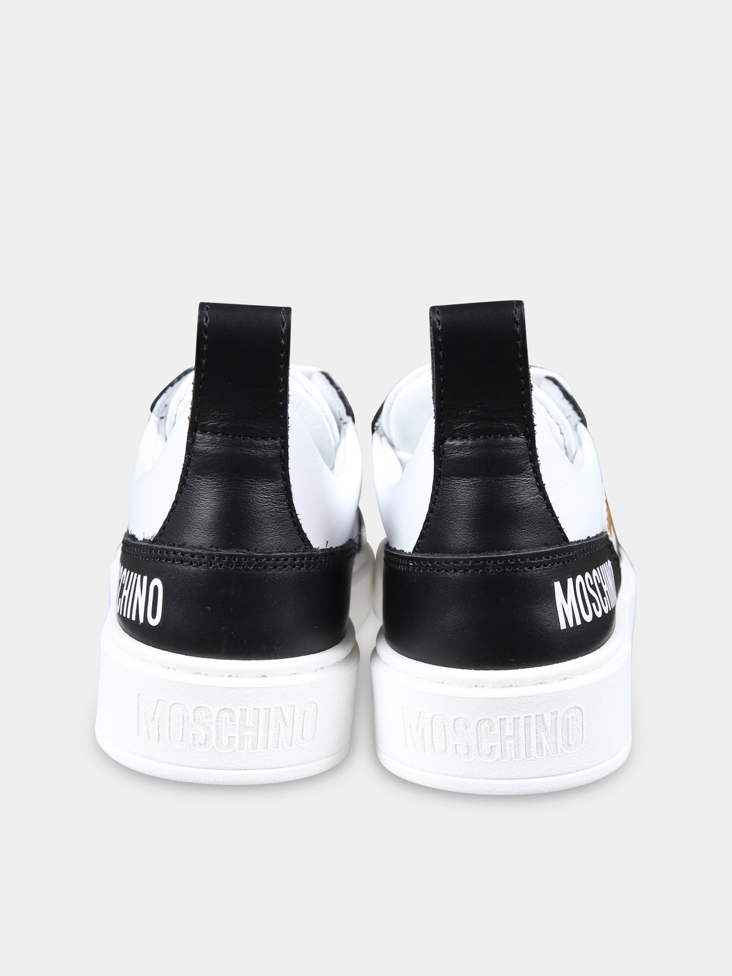 Sneakers bianche per bambini con Teddy Bear,Moschino Kids,78703 1