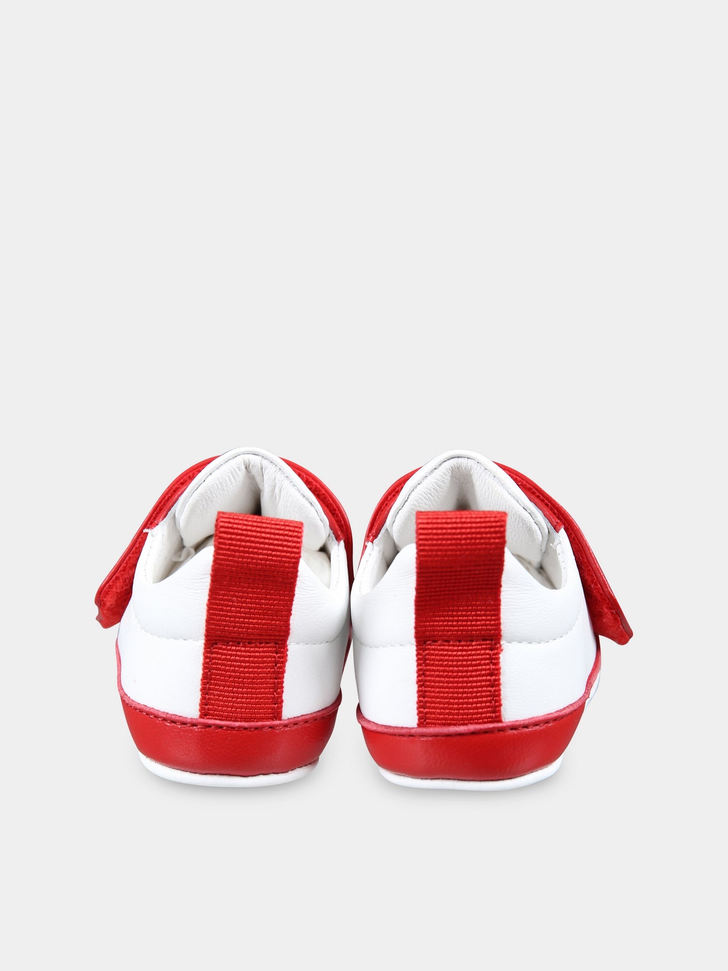 Sneakers rosse per neonati con Teddy Bear,Moschino Kids,78564 1