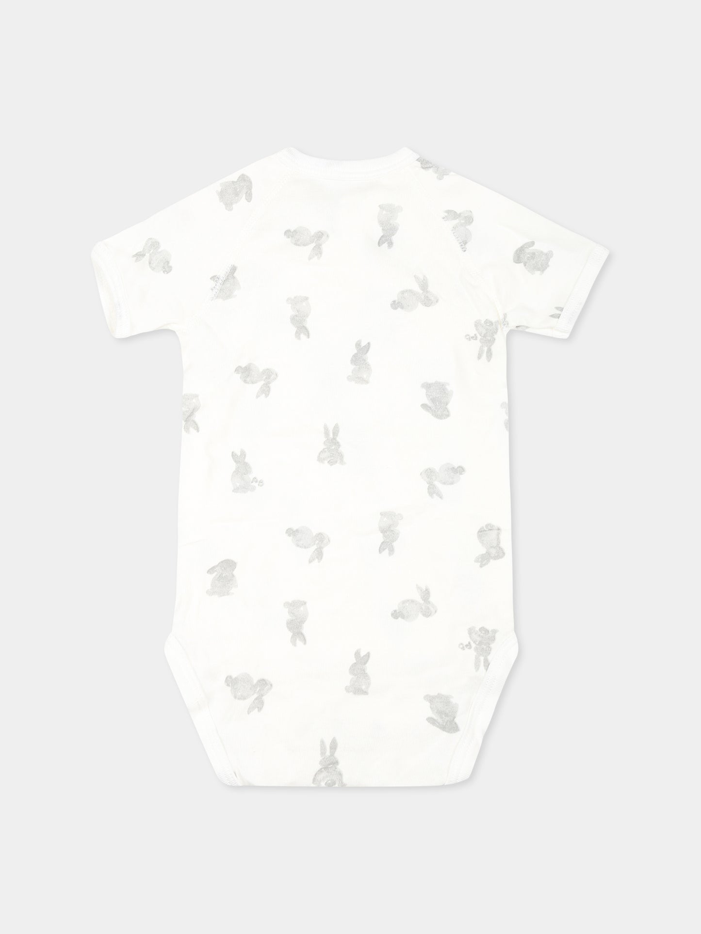 Set bianco per neonati con conigli e stelle,Petit Bateau,A0AV0 VARIANTE 1 00