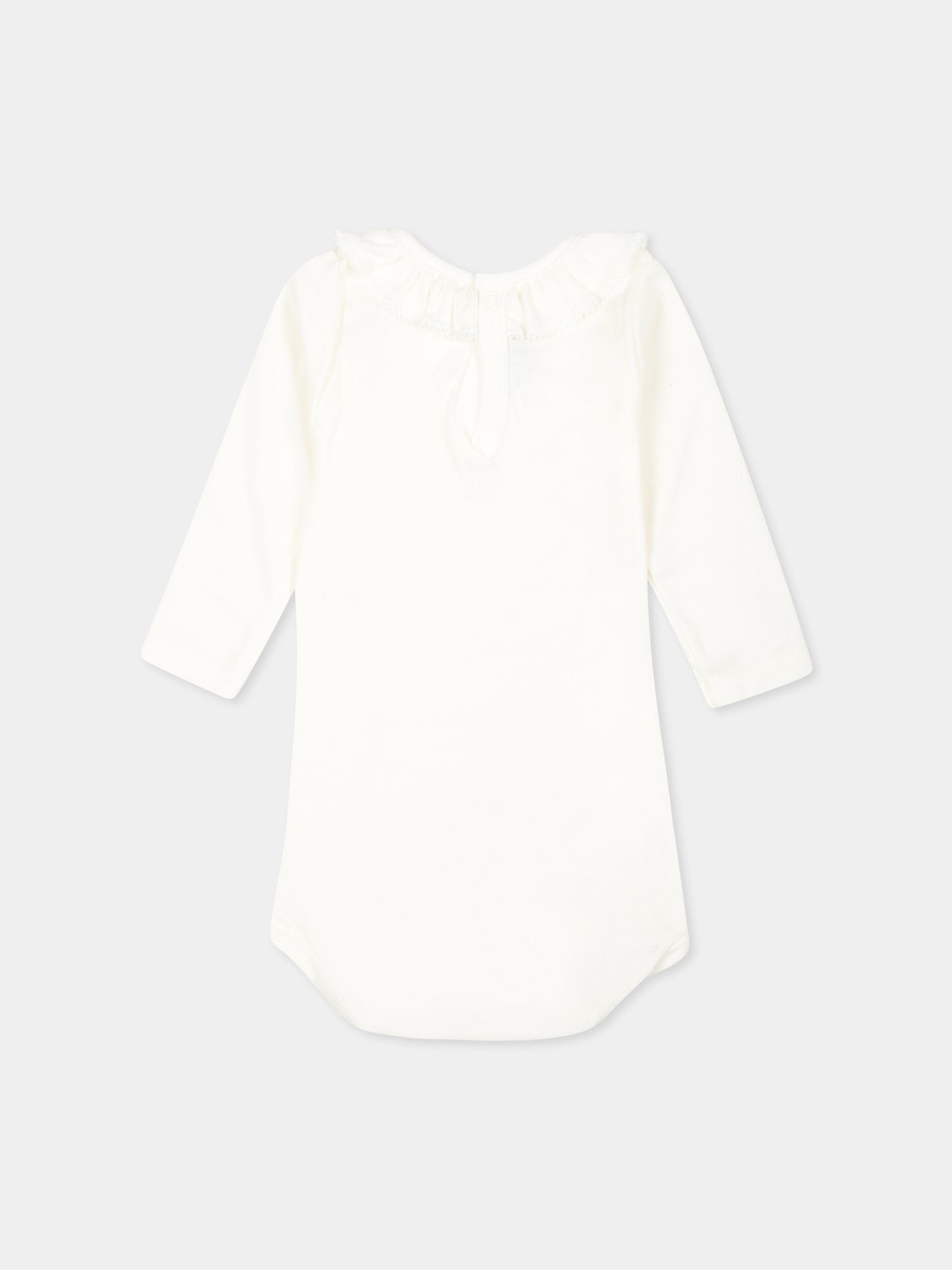 Body bianco per neonata,Petit Bateau,A05Q1 MARSHMALLOW 01