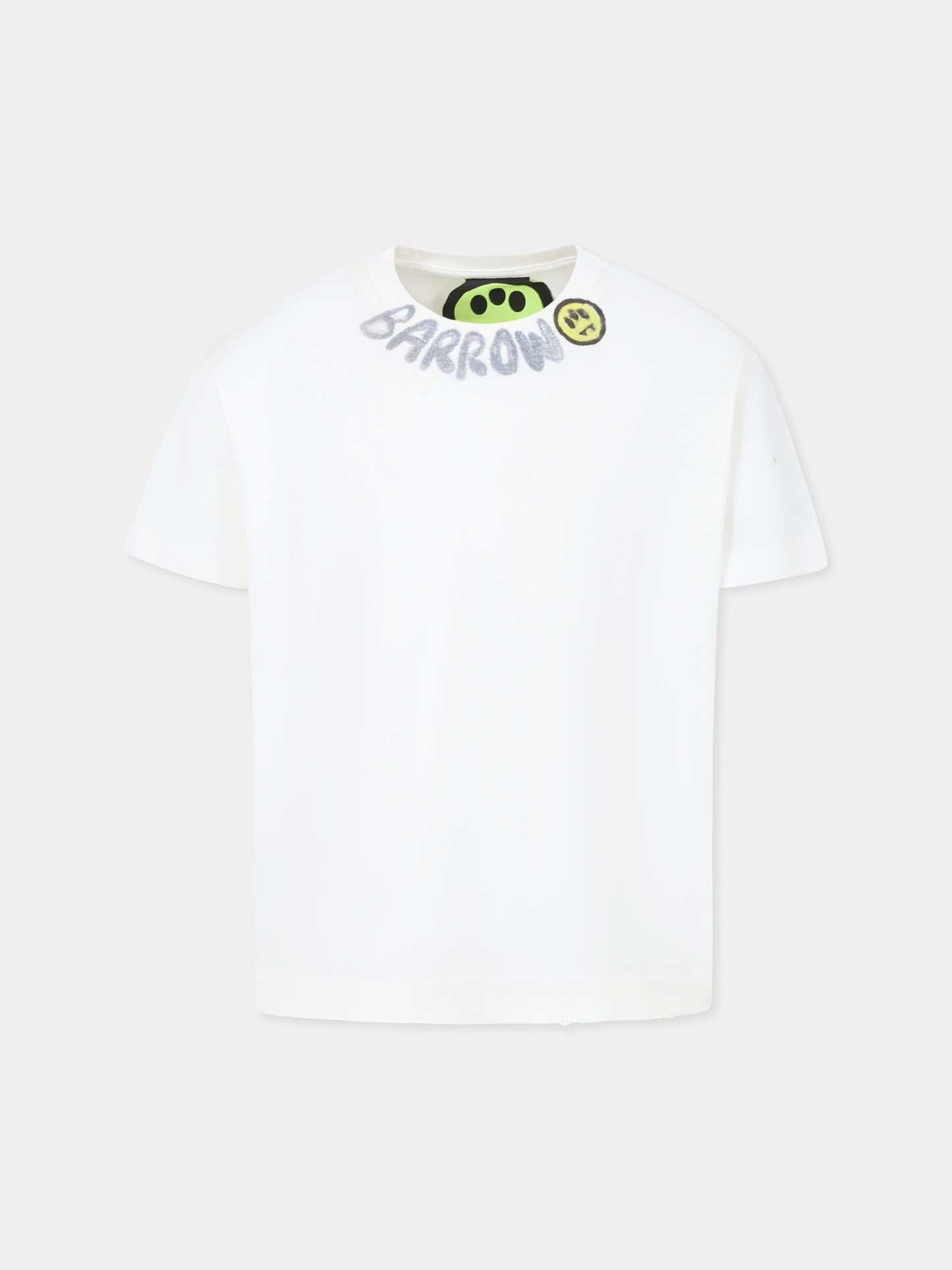 Ivory t-shirt for kids with smiley