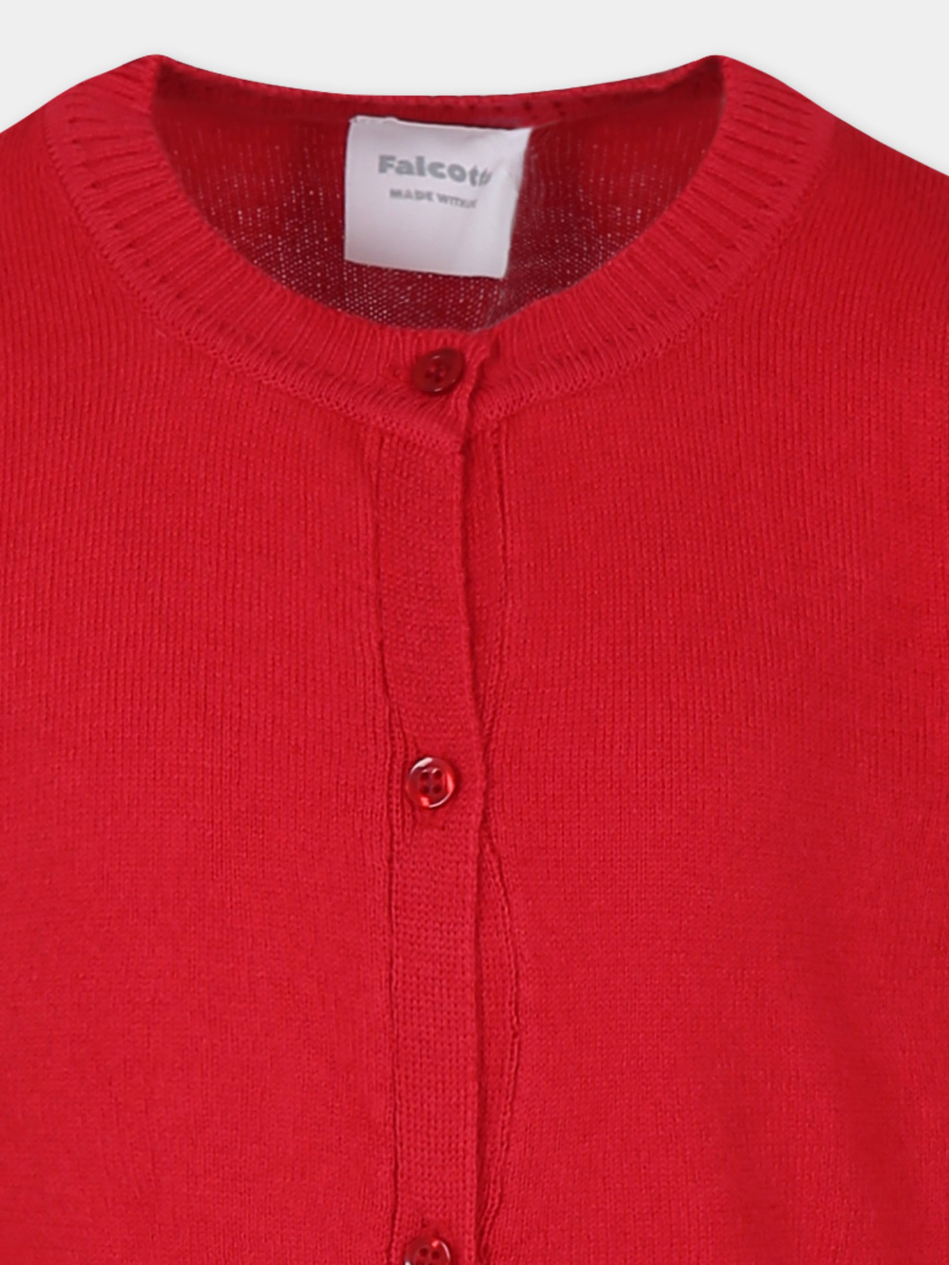 Cardigan rosso per bambina,Falcotto,0H05 001 6002619 01