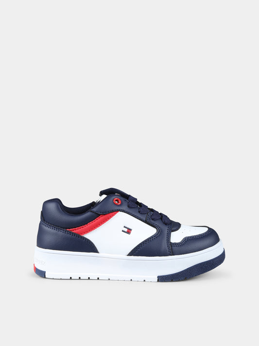 Sneakers blu per bambino con logo,Tommy Hilfiger Junior,T3X9 33638 1351X007