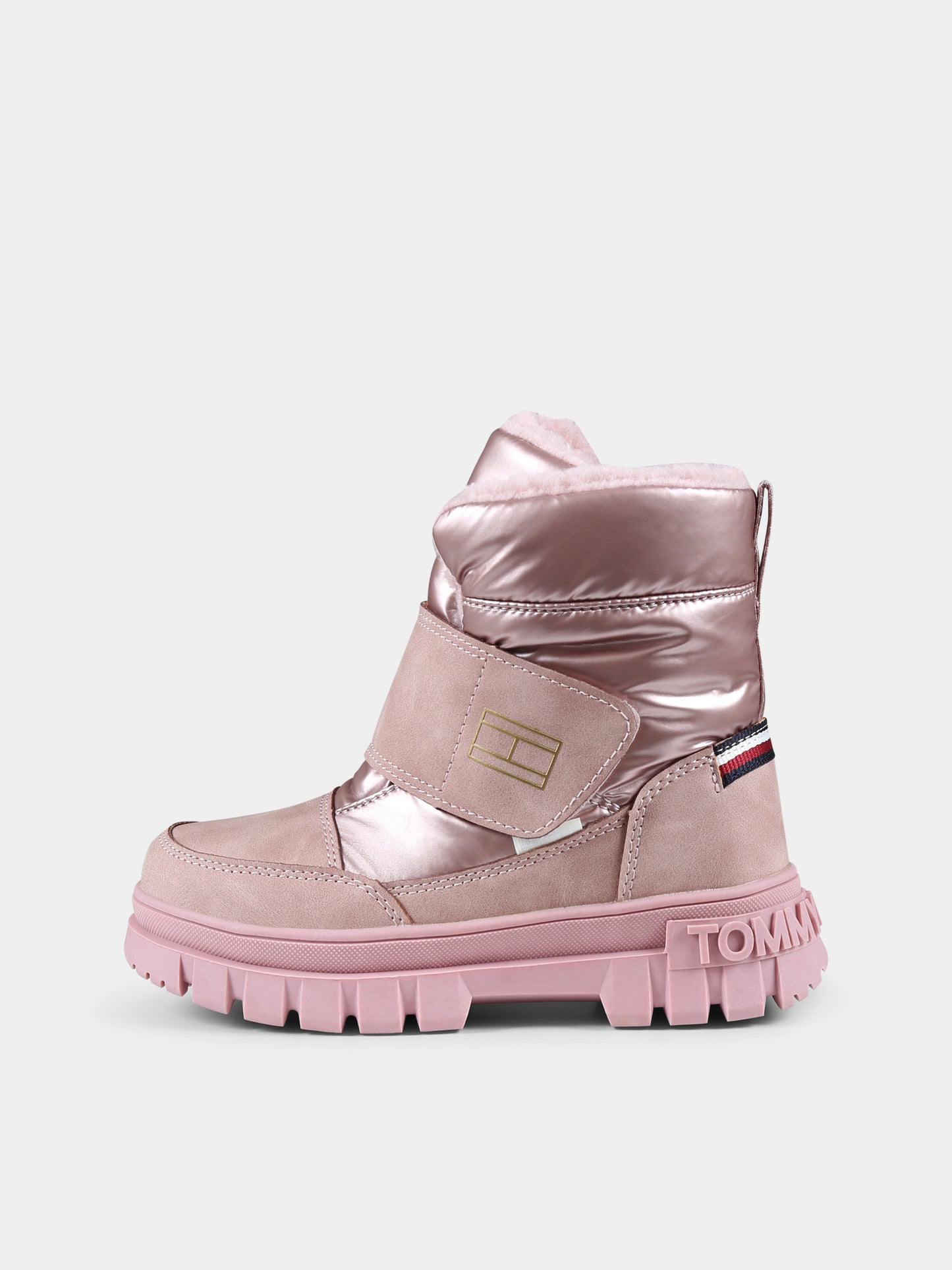 Stivali da neve rosa per bambina con bandierina,Tommy Hilfiger Junior,T1A5 33607 1492302