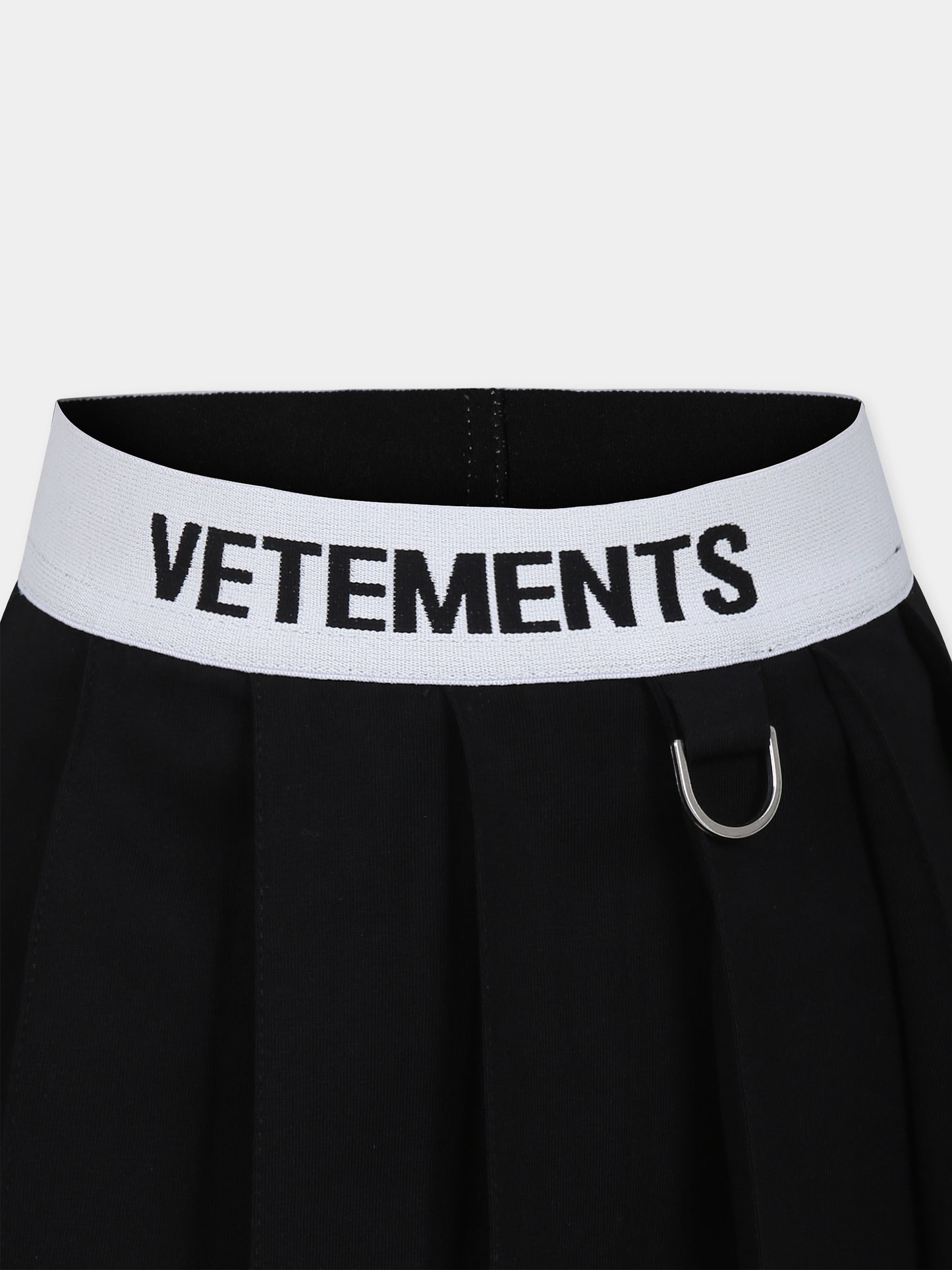 Gonna nera per bambina con logo,Vetements,KA10SK100B BLACK