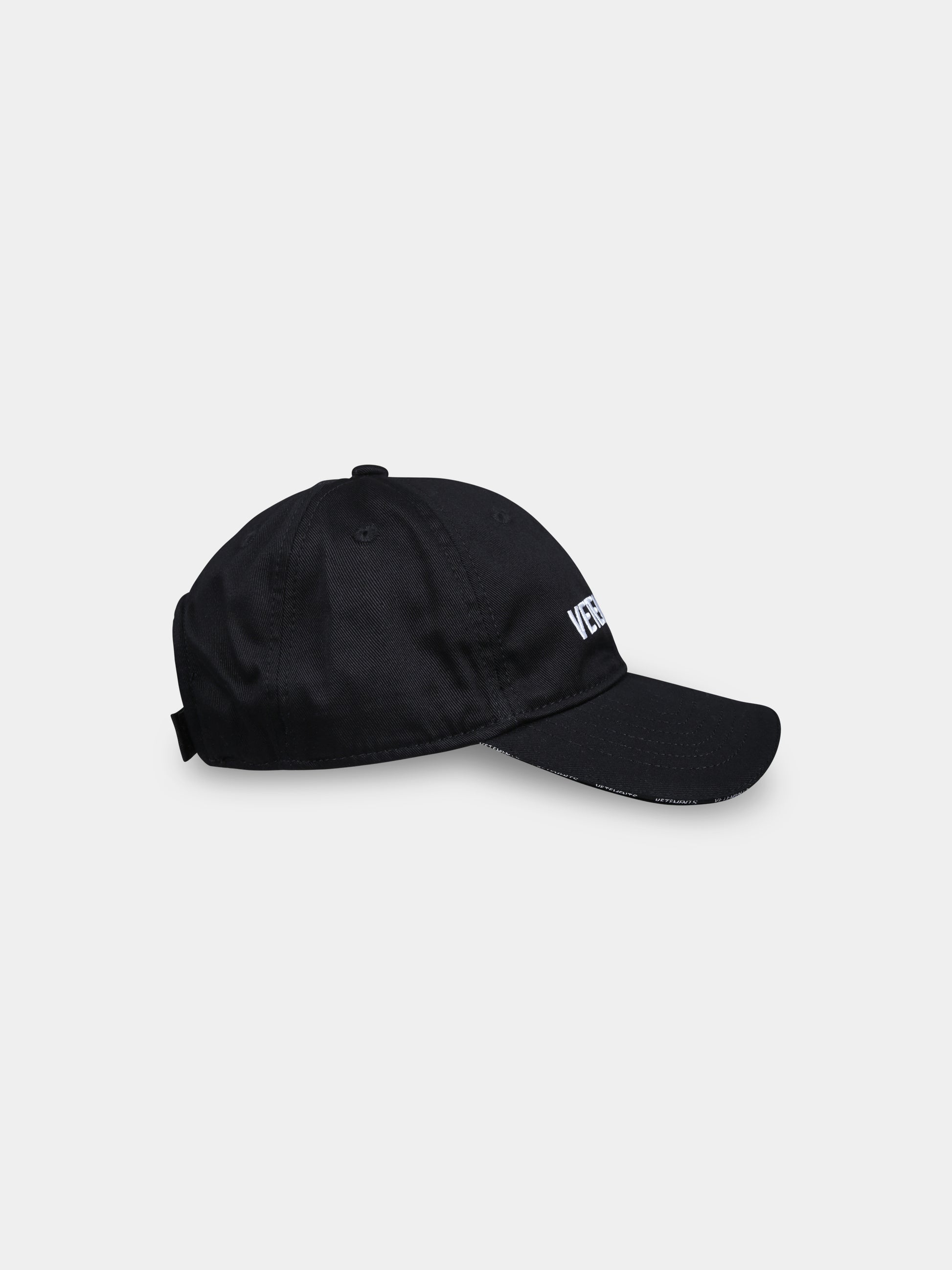 Cappello nero per bambino con logo bianco,Vetements,KA10CA100B BLACK