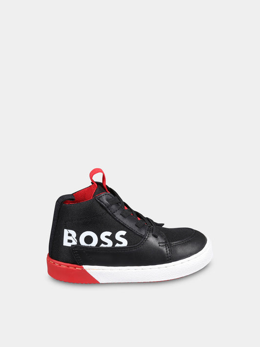 Sneakers nere per neonato con logo,Boss,J51339 09B