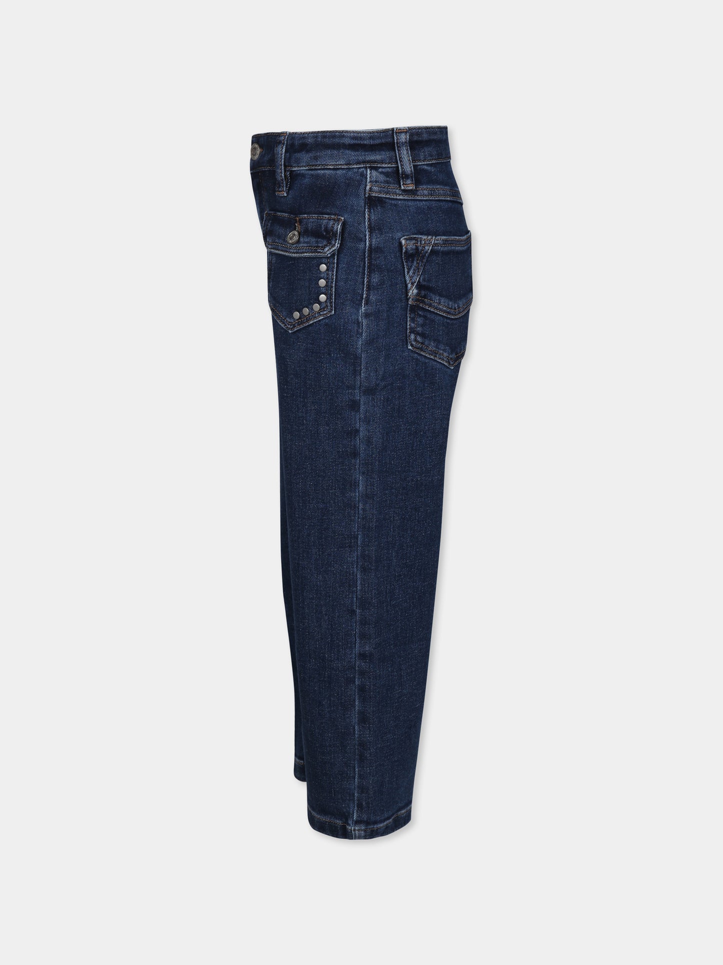 Jeans blu per bambina con borchie,Zadig & Voltaire Kids,X60197 Z25