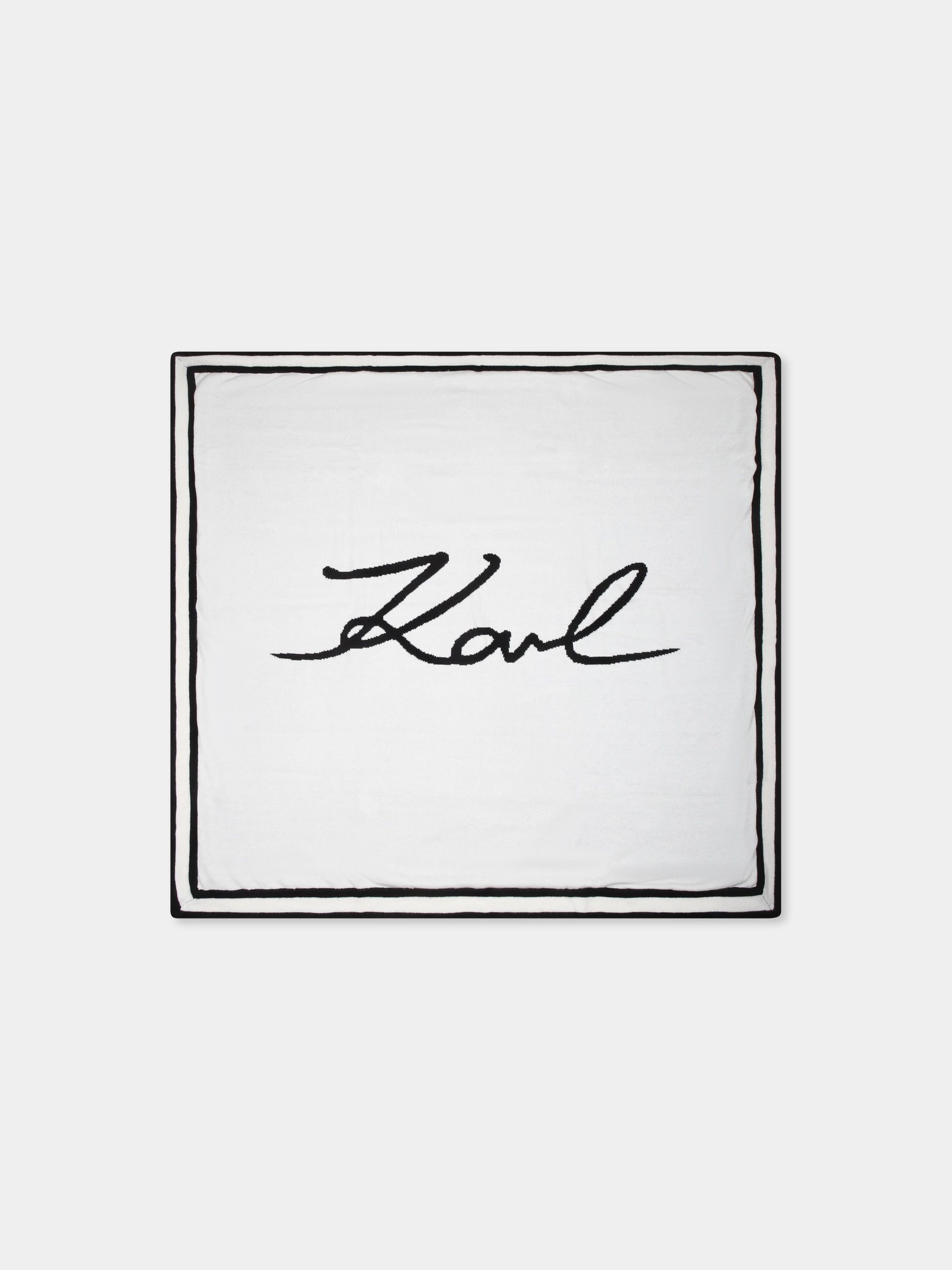 Coperta avorio per neonati con logo,Karl Lagerfeld Kids,Z30364 122