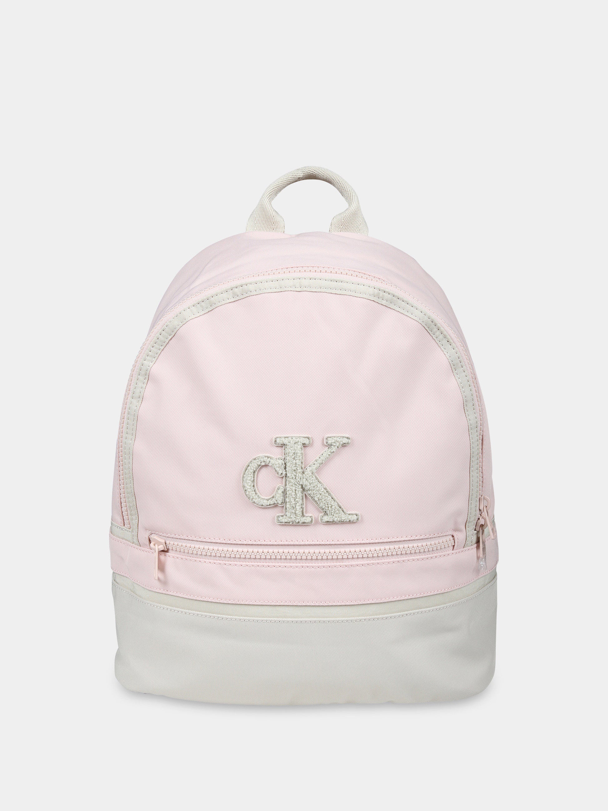 Zaino rosa per bambina con monogramma,Calvin Klein Kids,IU0IU00633 0J9