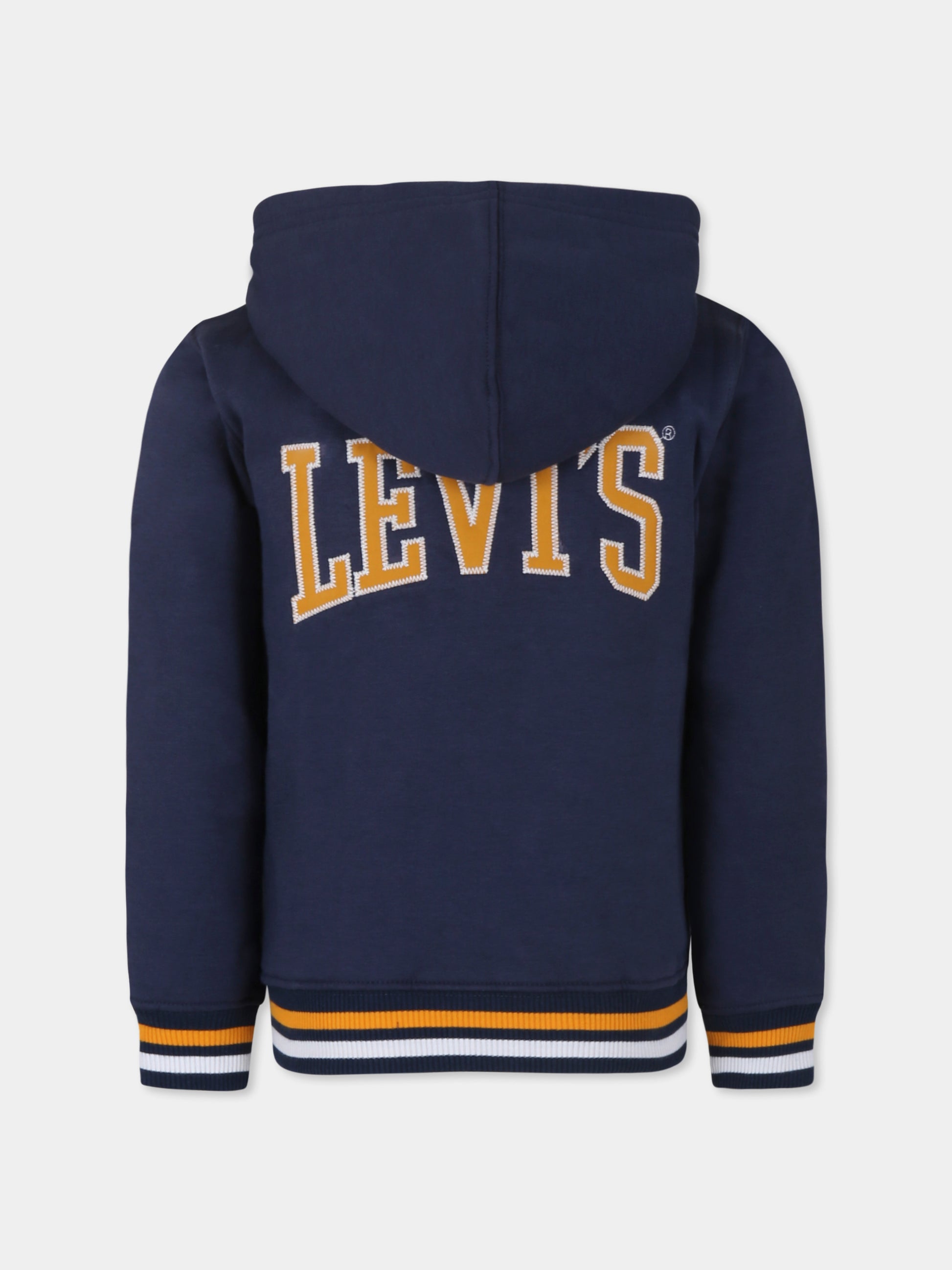 Felpa blu per bambino con logo,Levi's Kids,9EL158 C8D