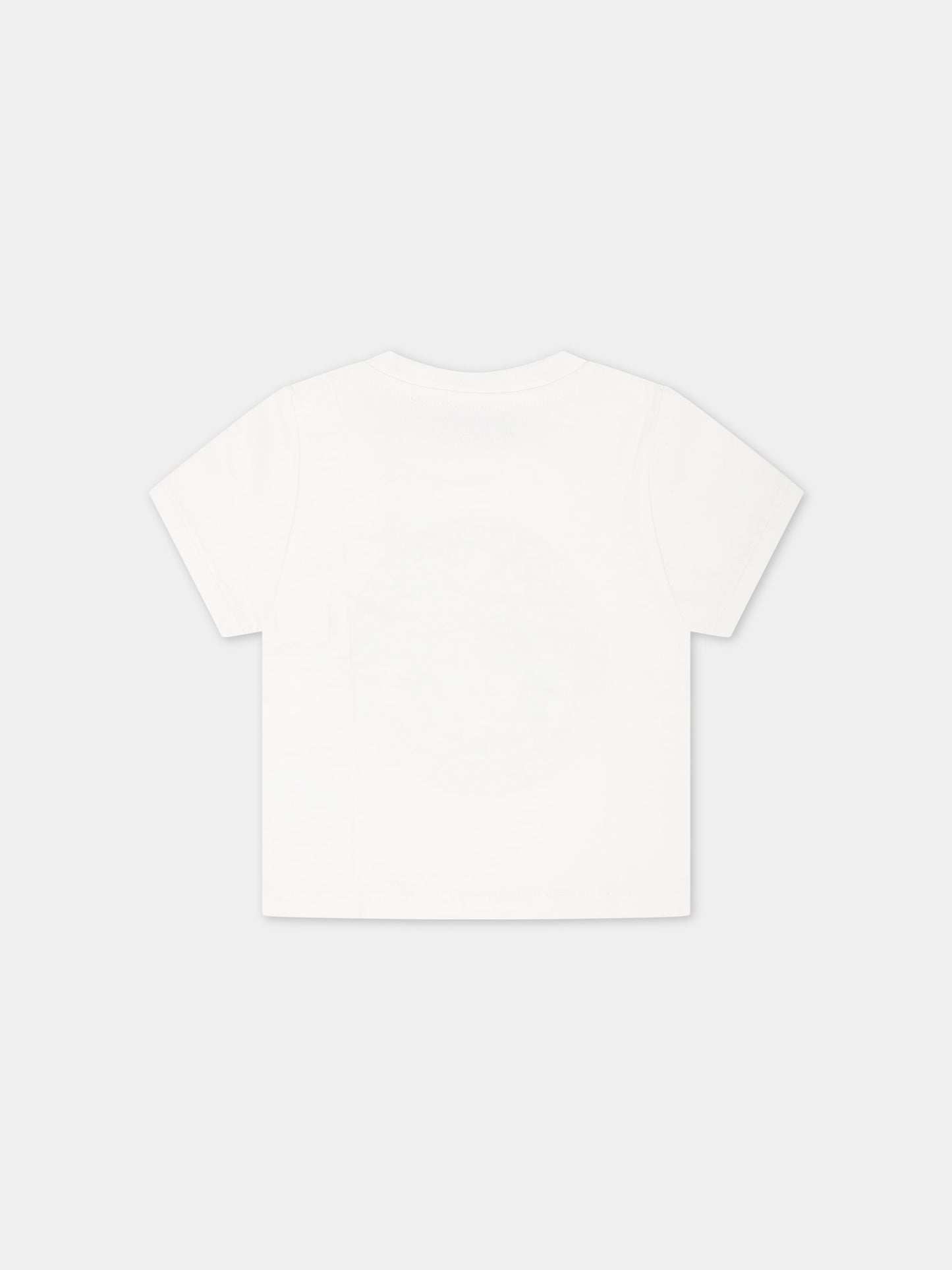 T-shirt bianca per neonati con stampa Medusa,Versace,1000102 1A04767 2W020