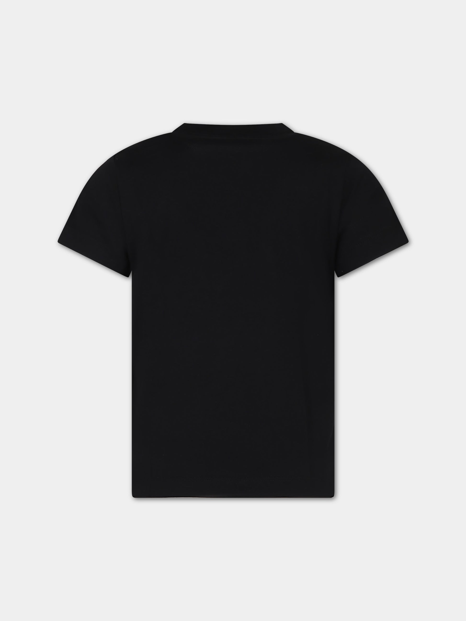 T-shirt nera per bambini con Medusa Versace,Versace,1000239 1A04797 2B130