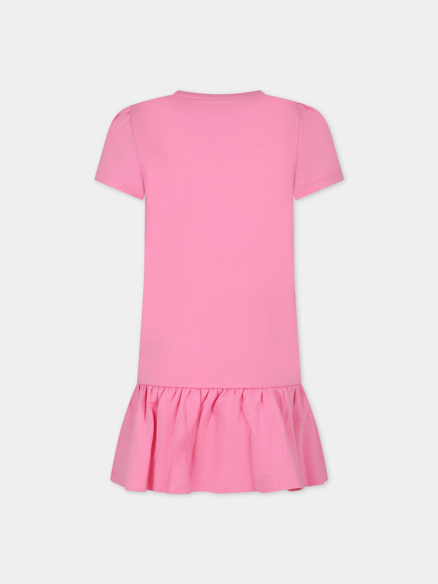 Vestito rosa per bambina con stampa borsa e logo,Marc Jacobs,W12430 44G