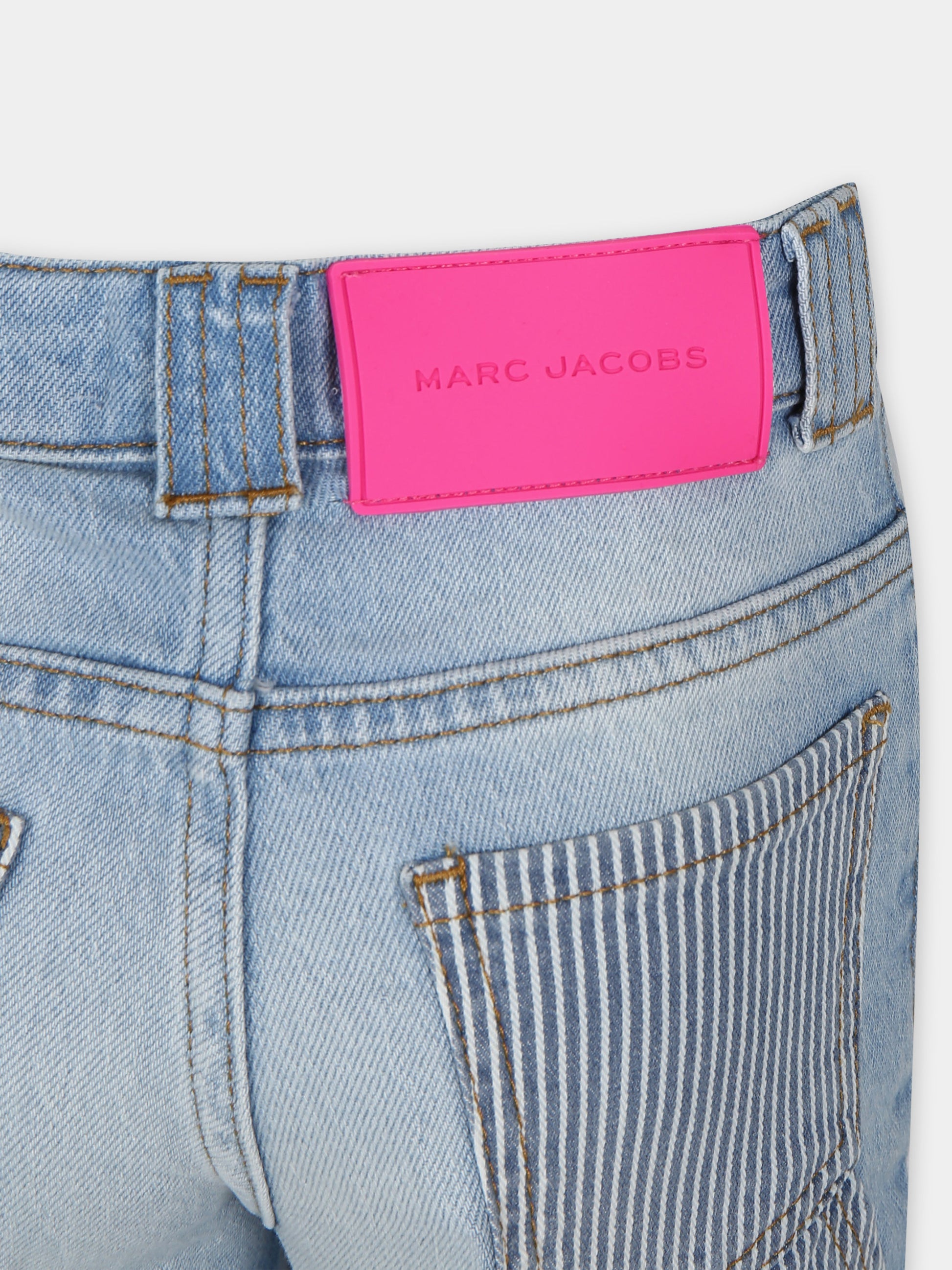 Jeans blu per bambina con logo,Marc Jacobs,W14312 Z10