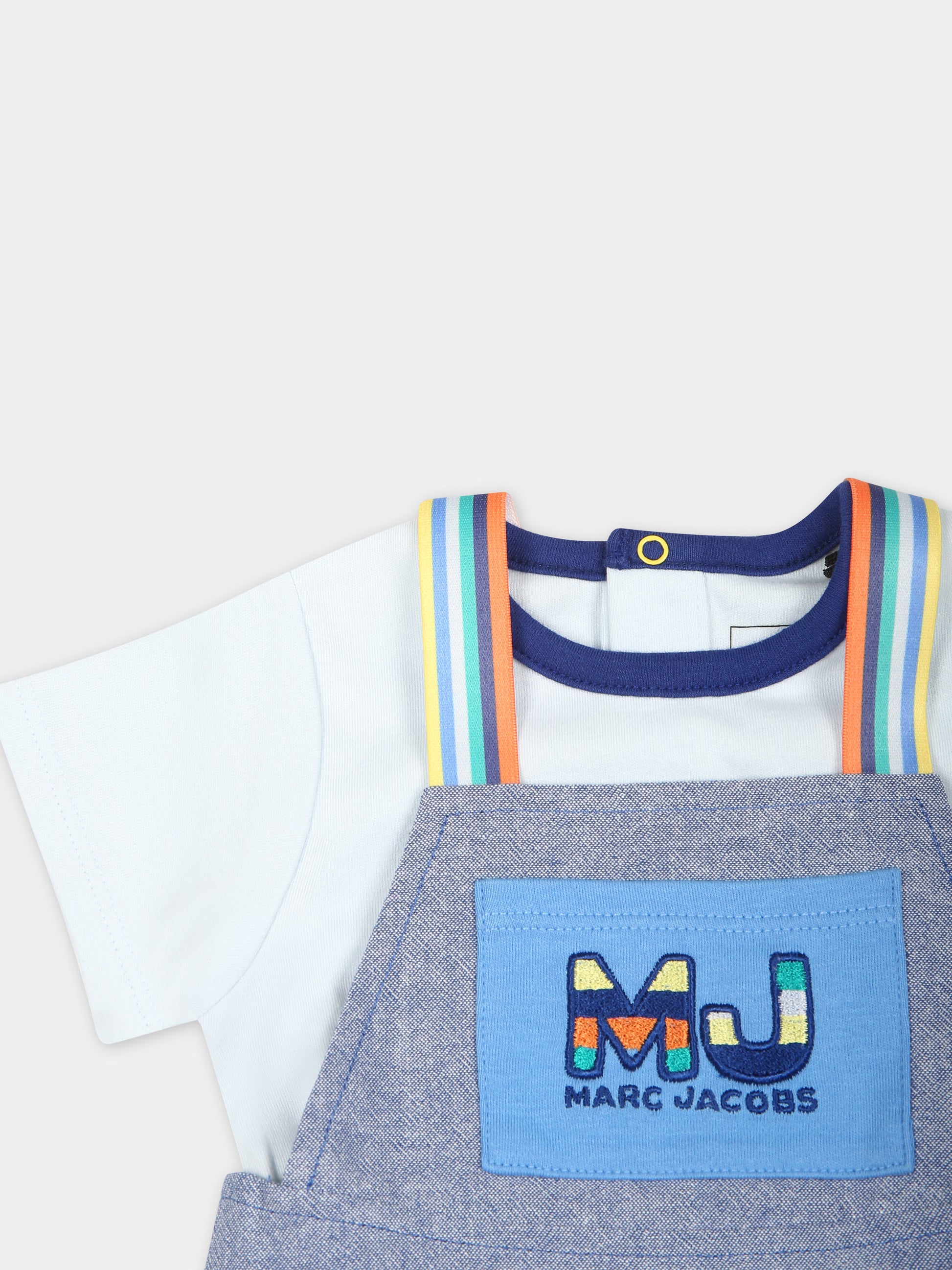Completo celeste per neonato con logo,Marc Jacobs,W98165 791