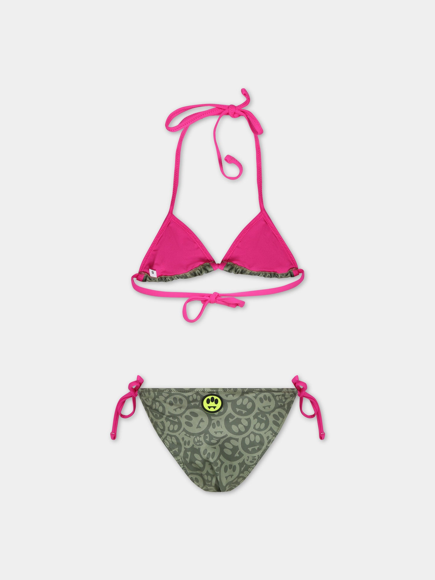 Bikini verde per bambina con stampa smile,Barrow,S4BKJGSB158 082