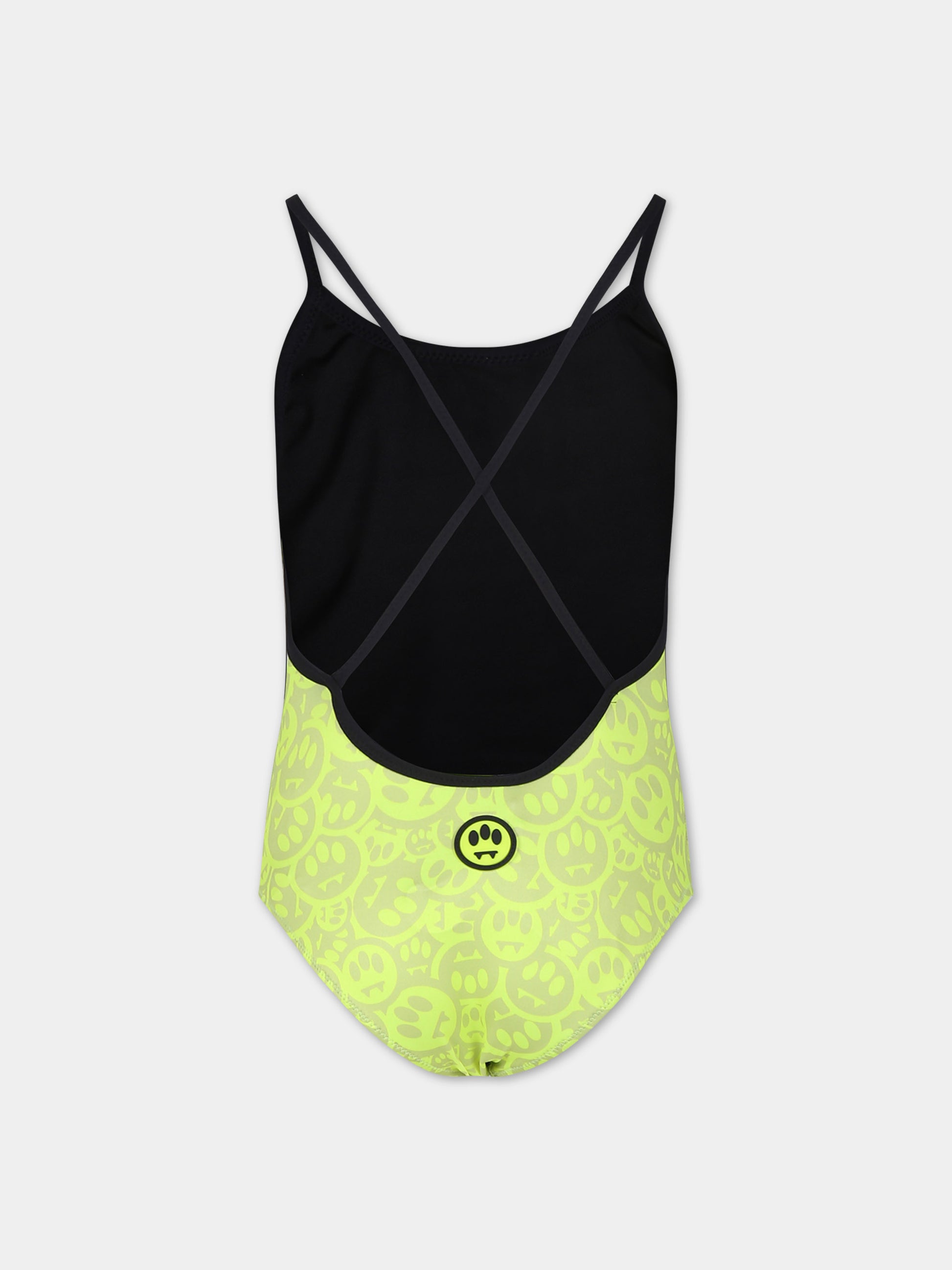 Costume giallo per bambina con stampa smile,Barrow,S4BKJGSM155 023