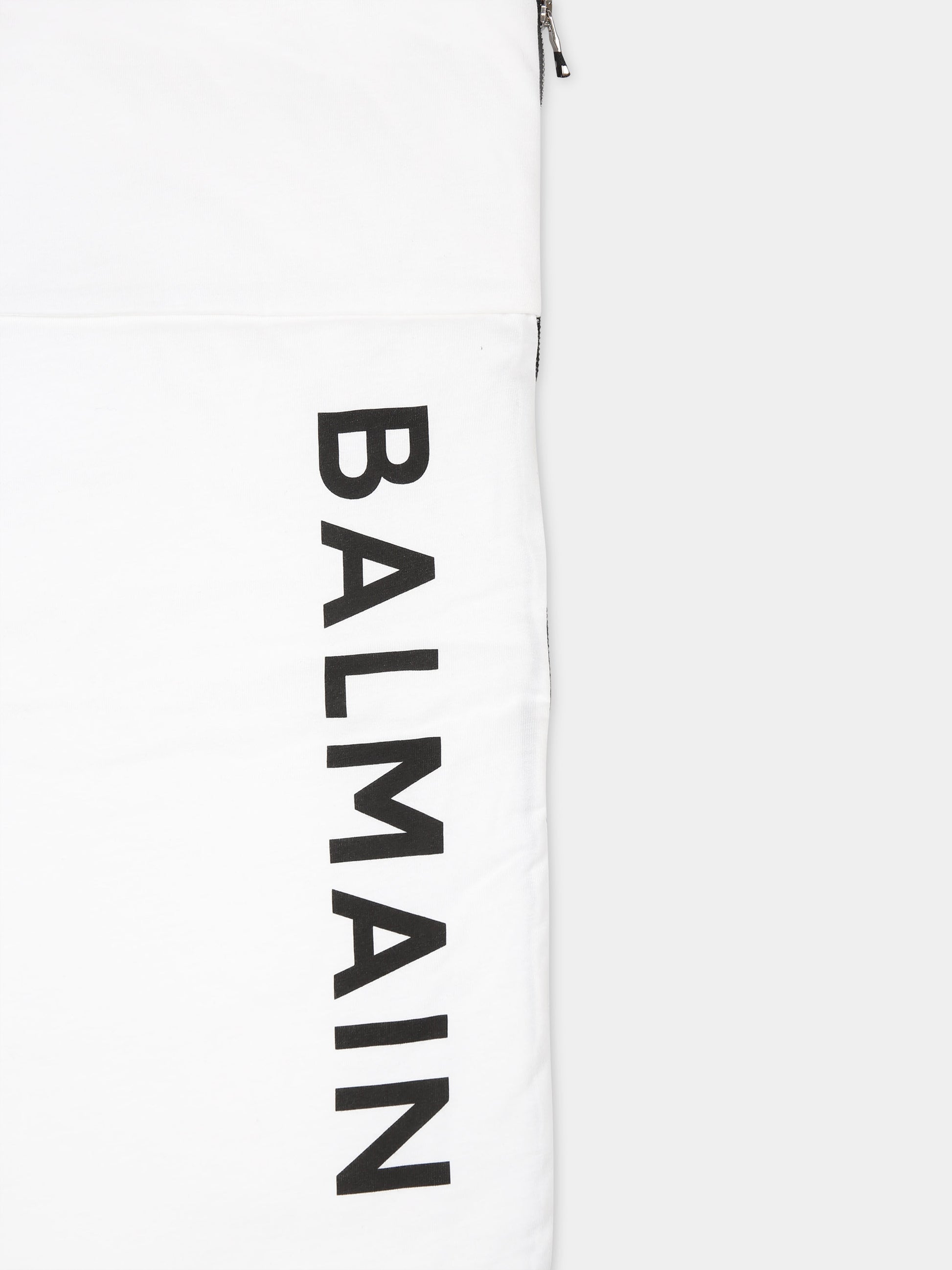 Sacco nanna bianco per neonati con logo,Balmain Kids,6Q0B40 J0006 100NE