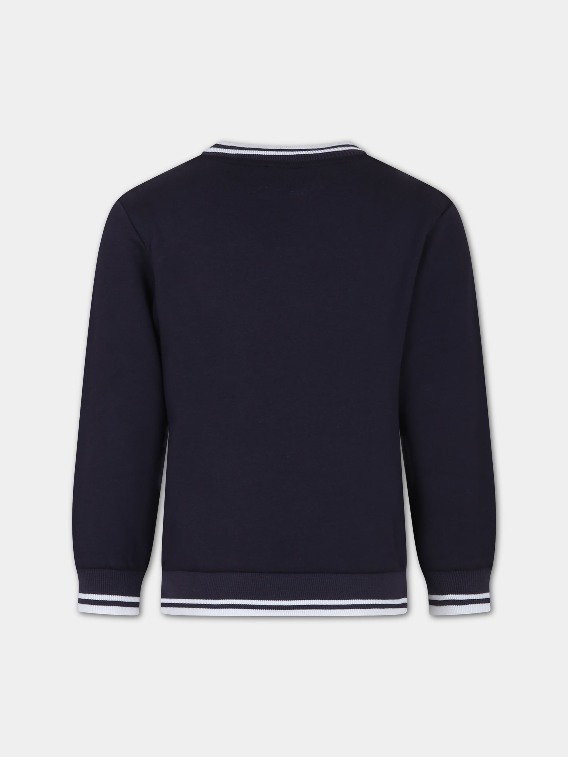Felpa blu per bambino con logo,Fay Kids,5Q4200 Z0128 621