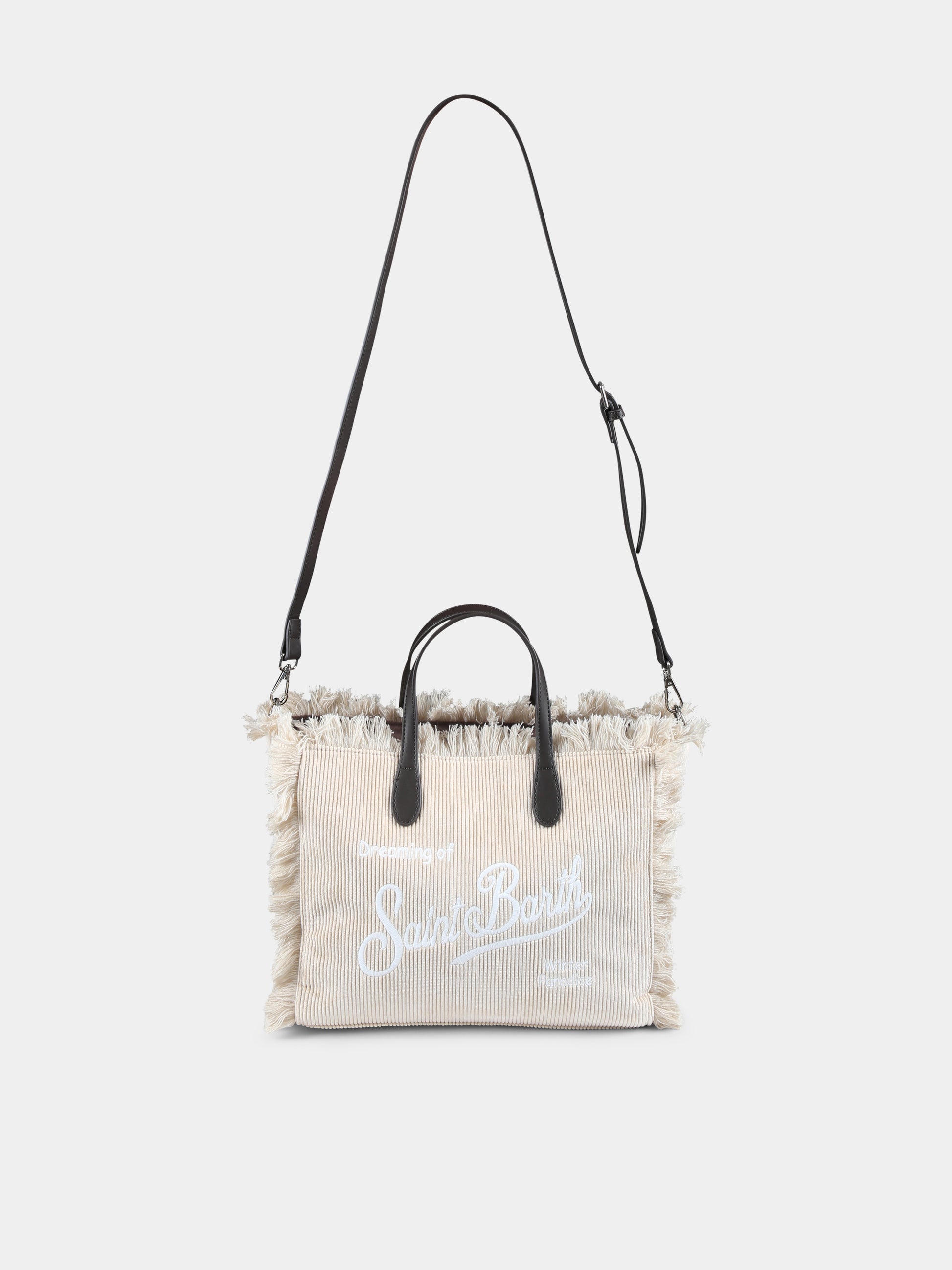 Borsa Colette beige per bambina con logo,Mc2 Saint Barth,COL0003 - 01386G