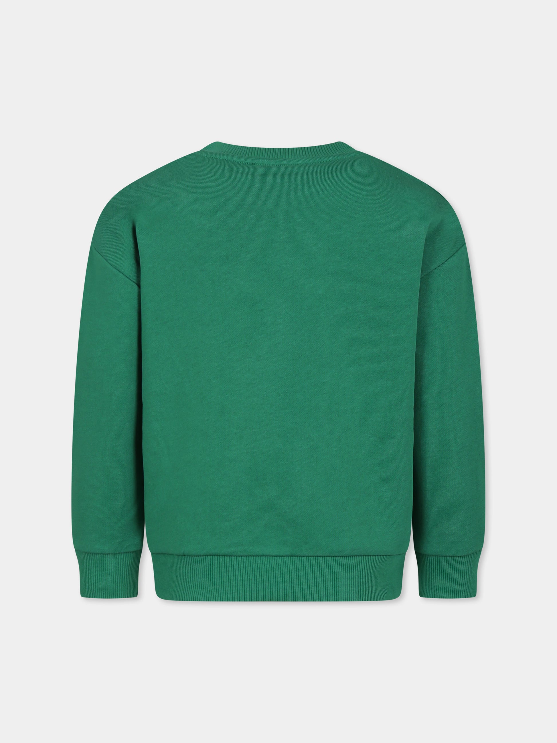 Felpa verde per bambino con tigre,Kenzo Kids,K60581 719