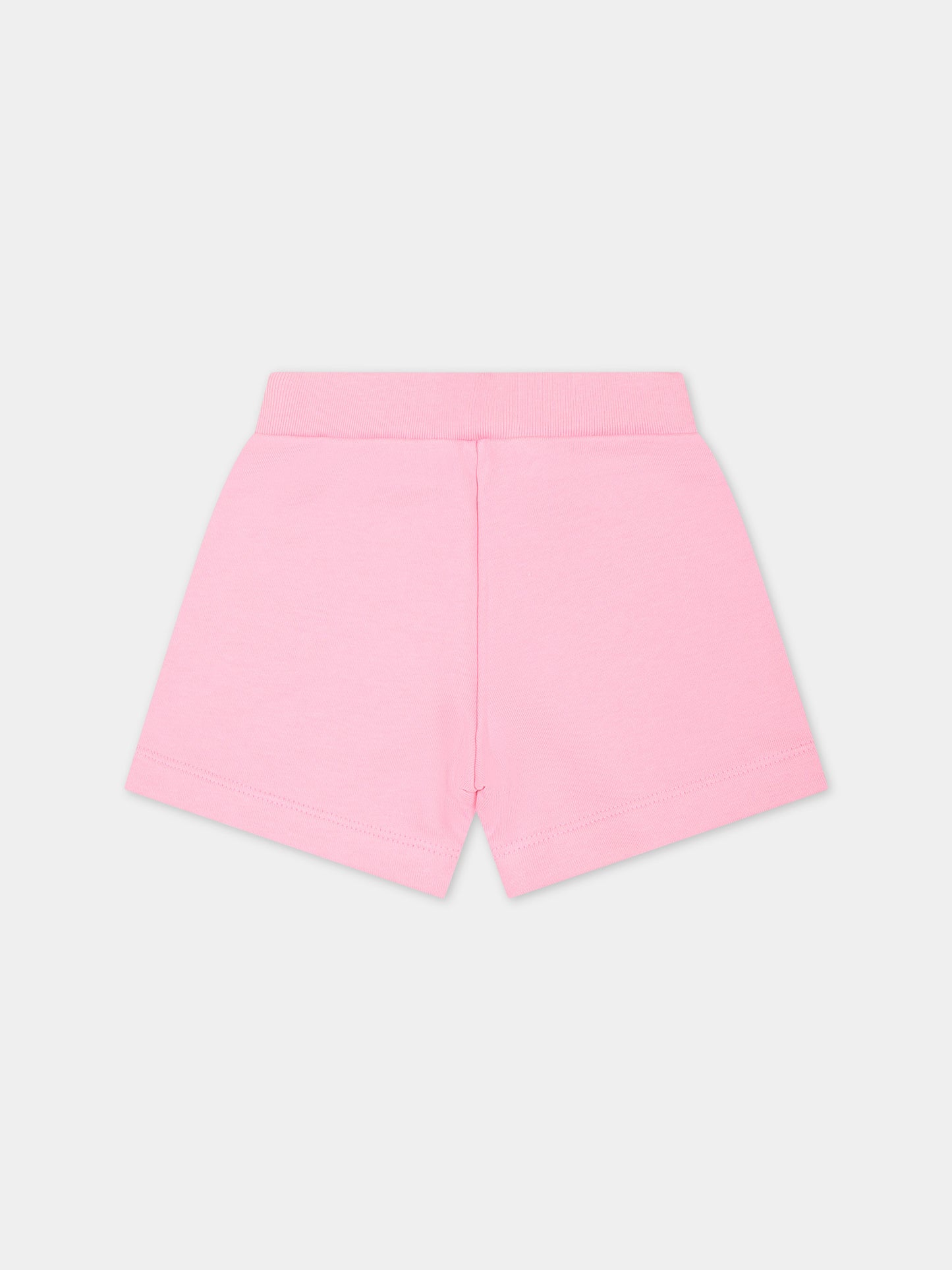 Shorts rosa per neonata con logo,Marni Kids,M01136 M00NF MP58B 0M340