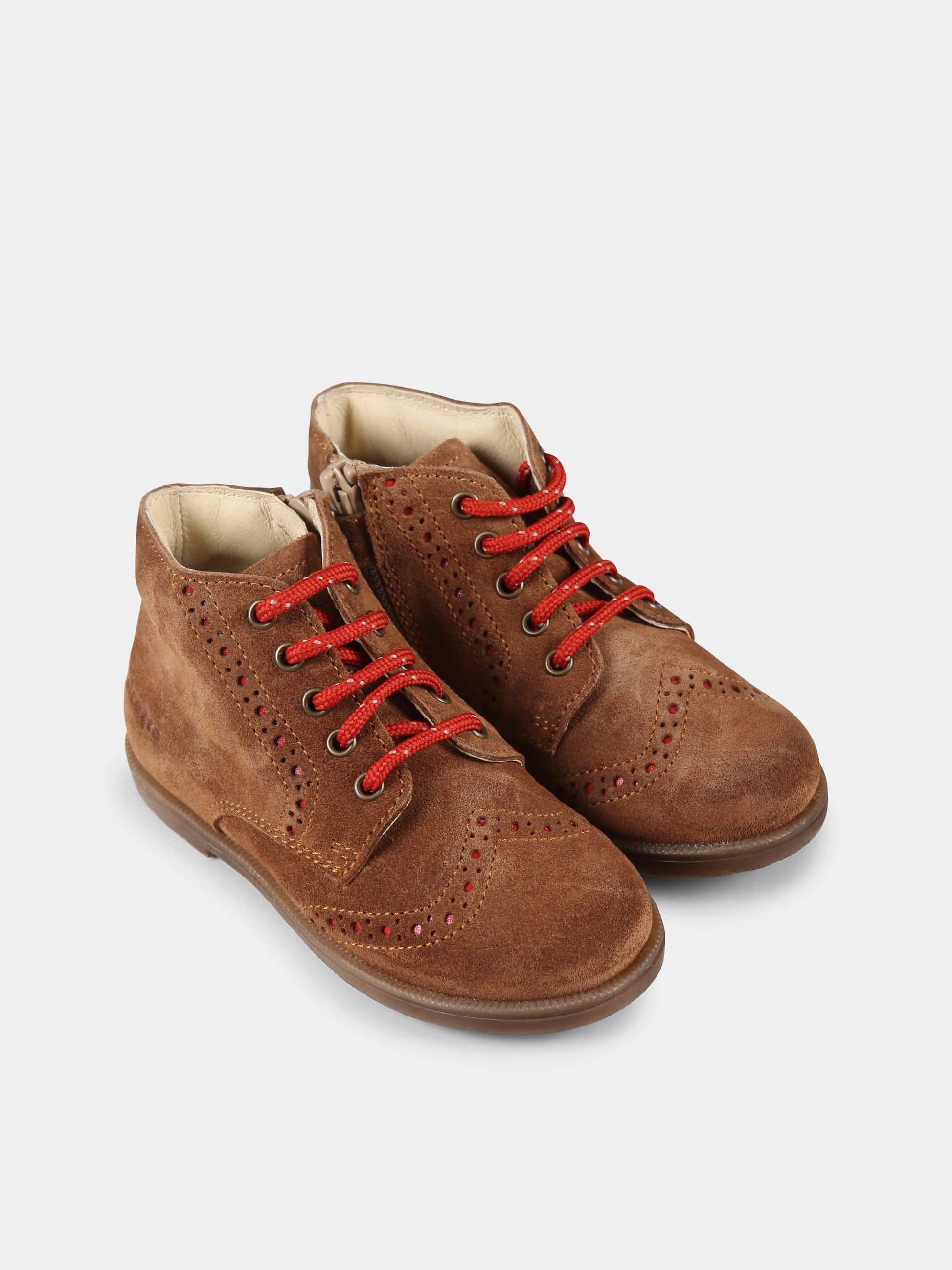 Stringate marroni per neonato e bambino,Falcotto,0D02 001 2018760 01